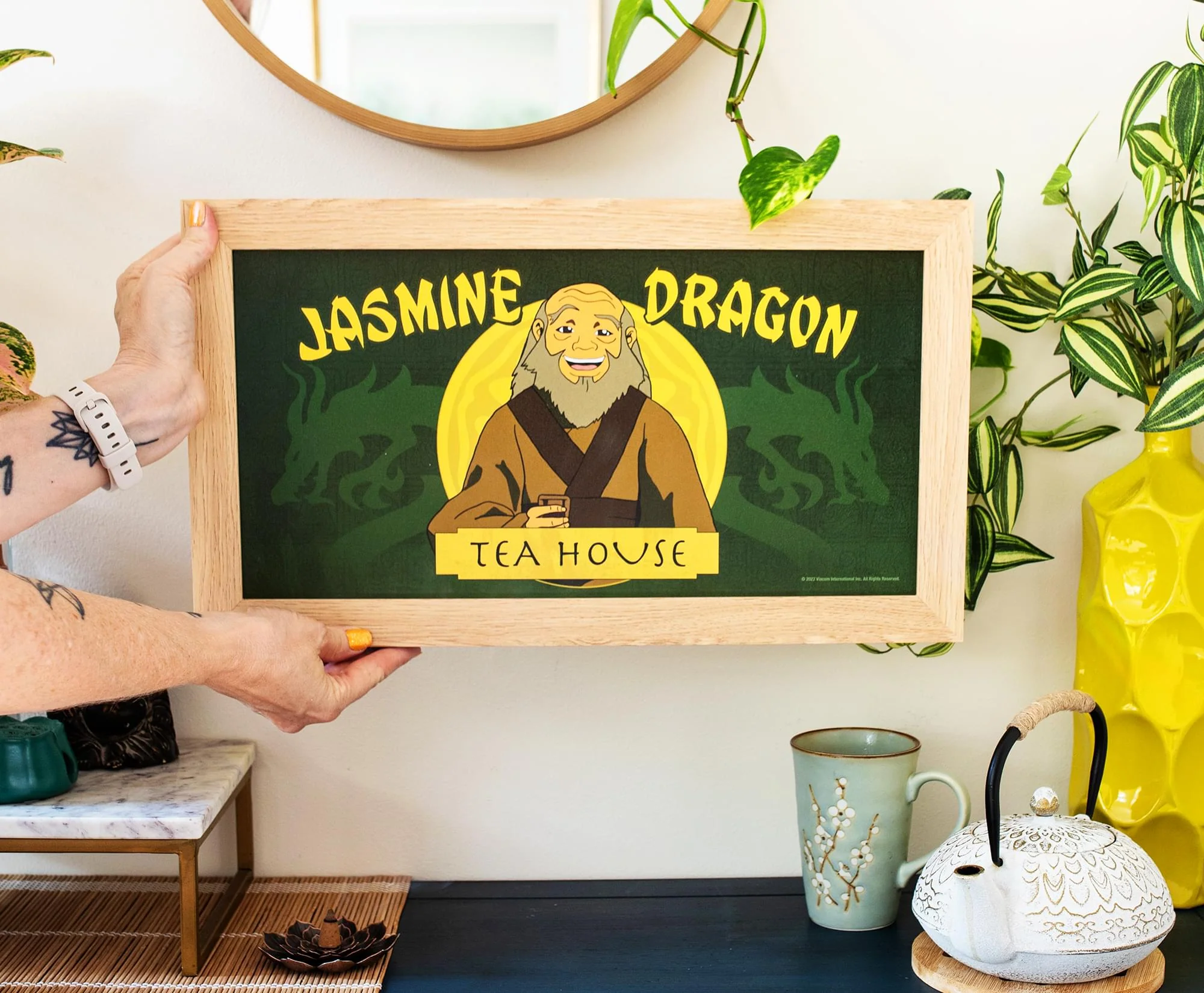 Avatar: The Last Airbender Jasmine Dragon Tea House Hanging Sign Framed Wall Art - Image 5