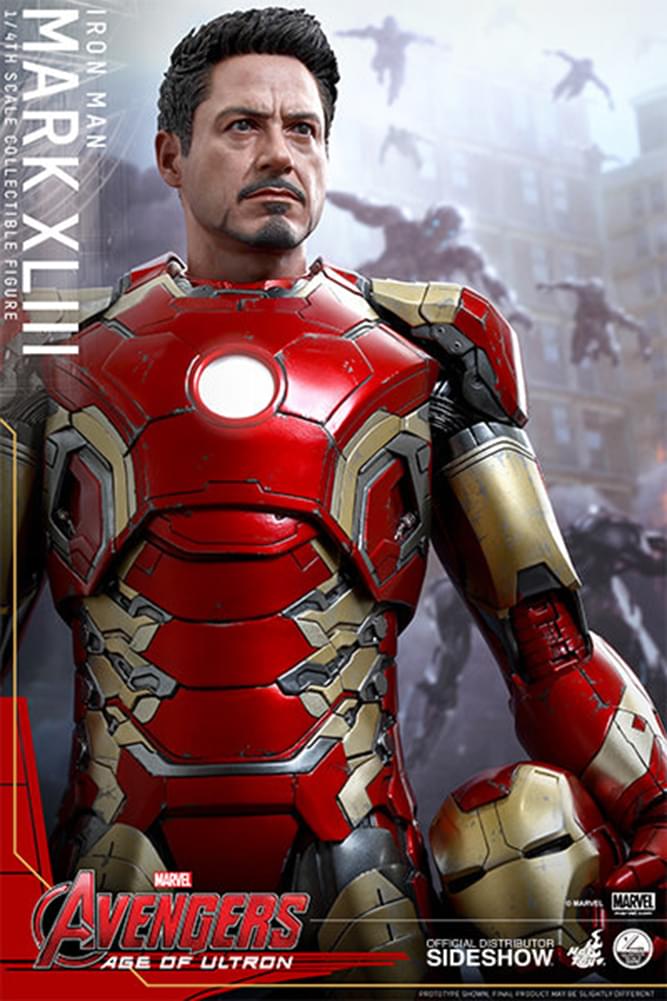 Avengers Age of Ultron 1:4 Scale Hot Toys Collectible Figure Iron Man Mark XLIII - Image 3