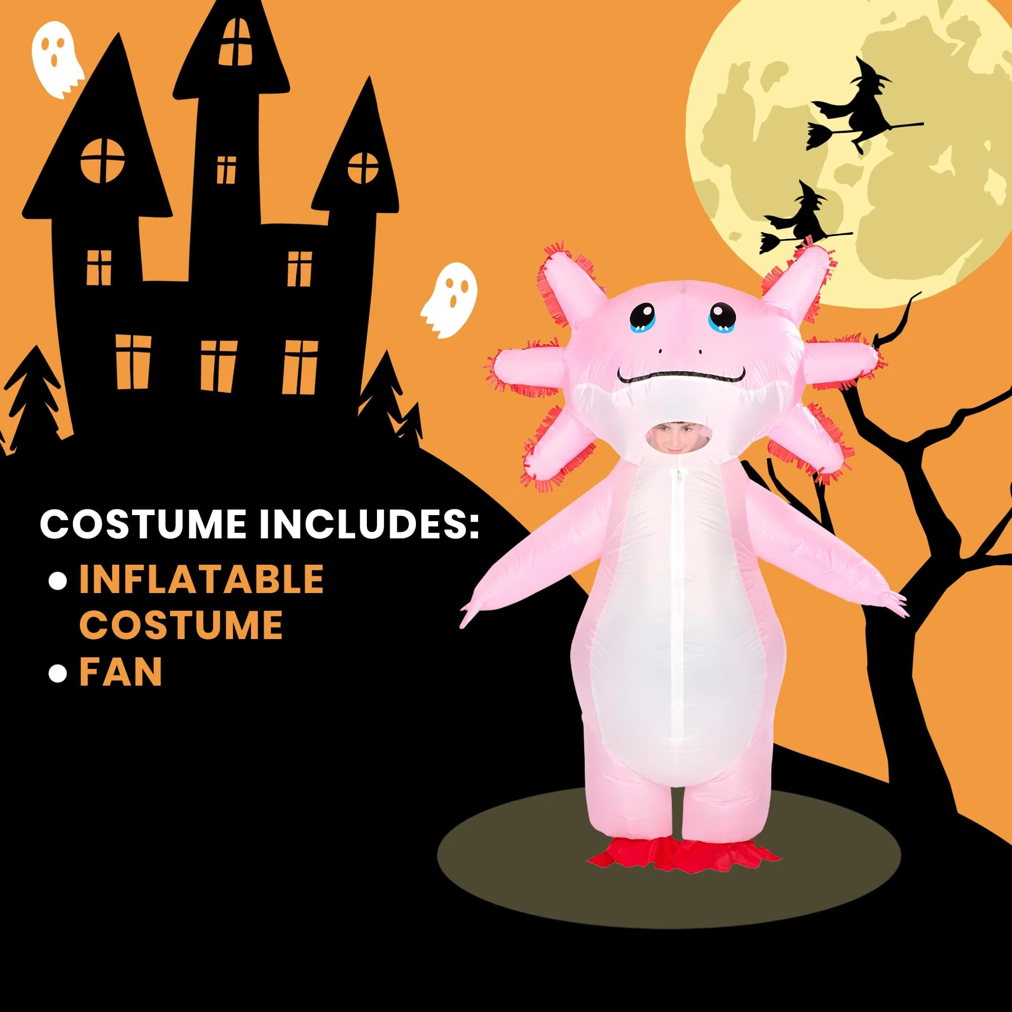 Axolotl Inflatable Child Costume | One Size - Image 4