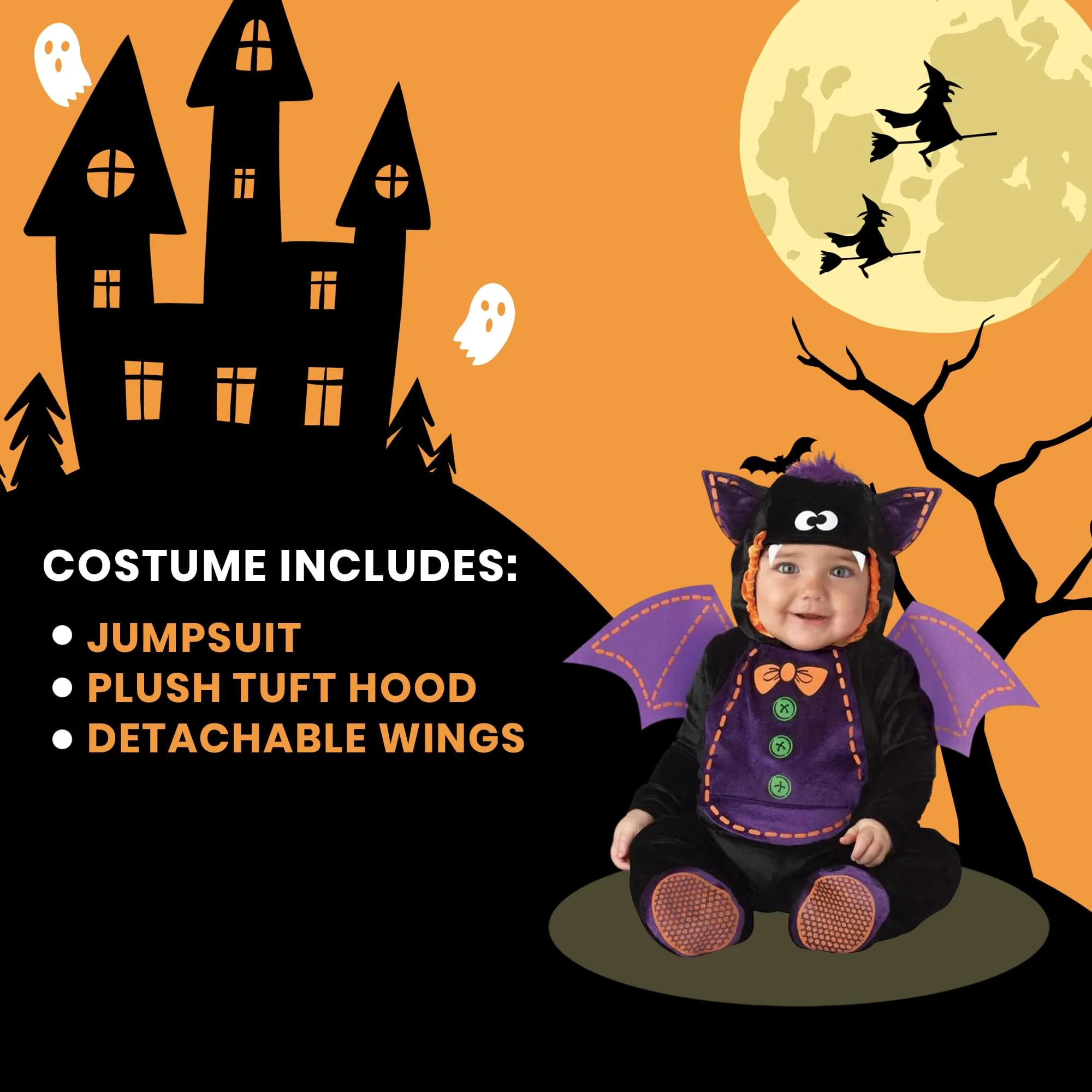 Baby Bat Baby Costume - Image 4