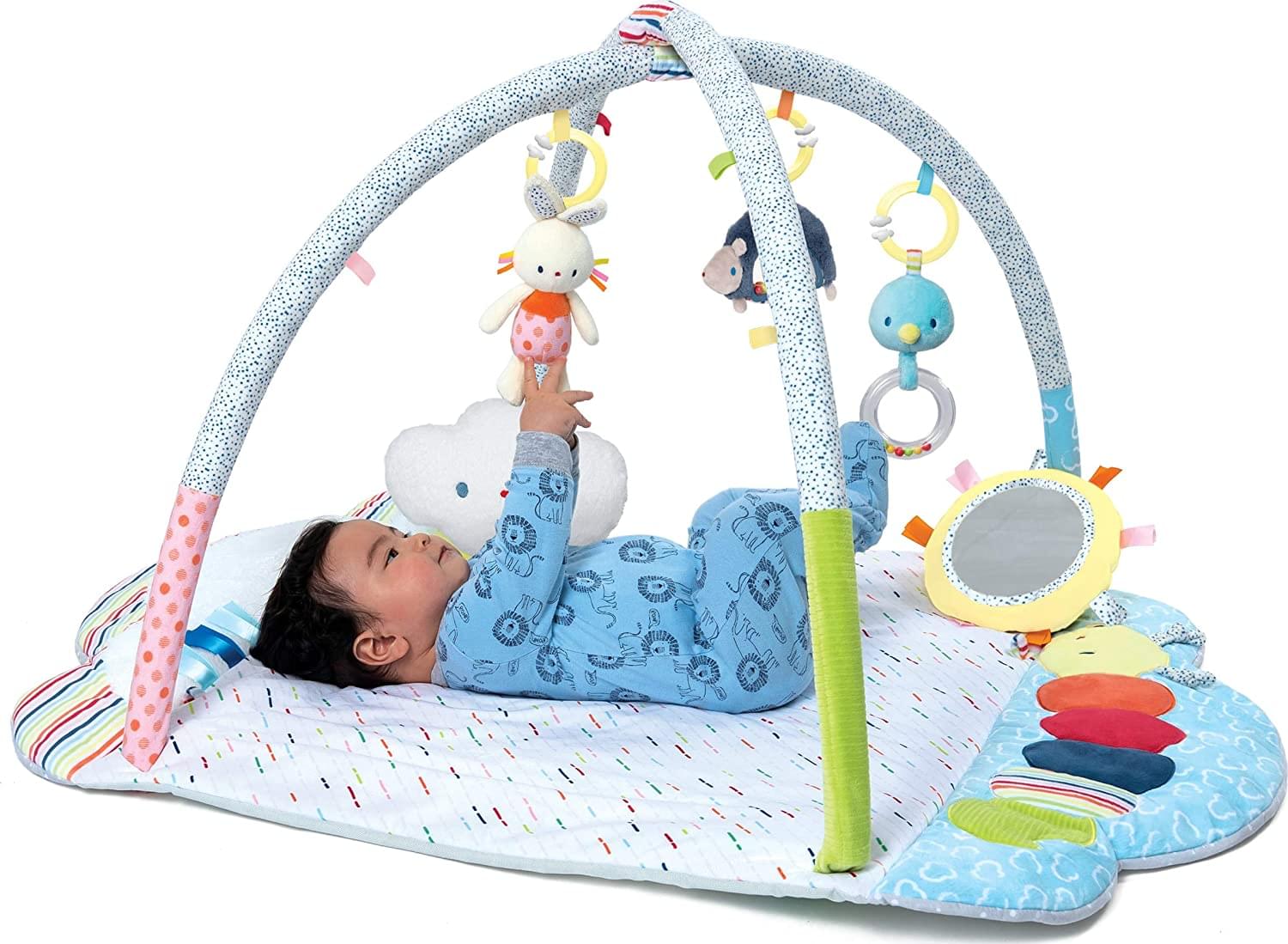 Baby Tinkle Crinkle & Friends Activity Gym | 8-Piece Plush Set - Image 4