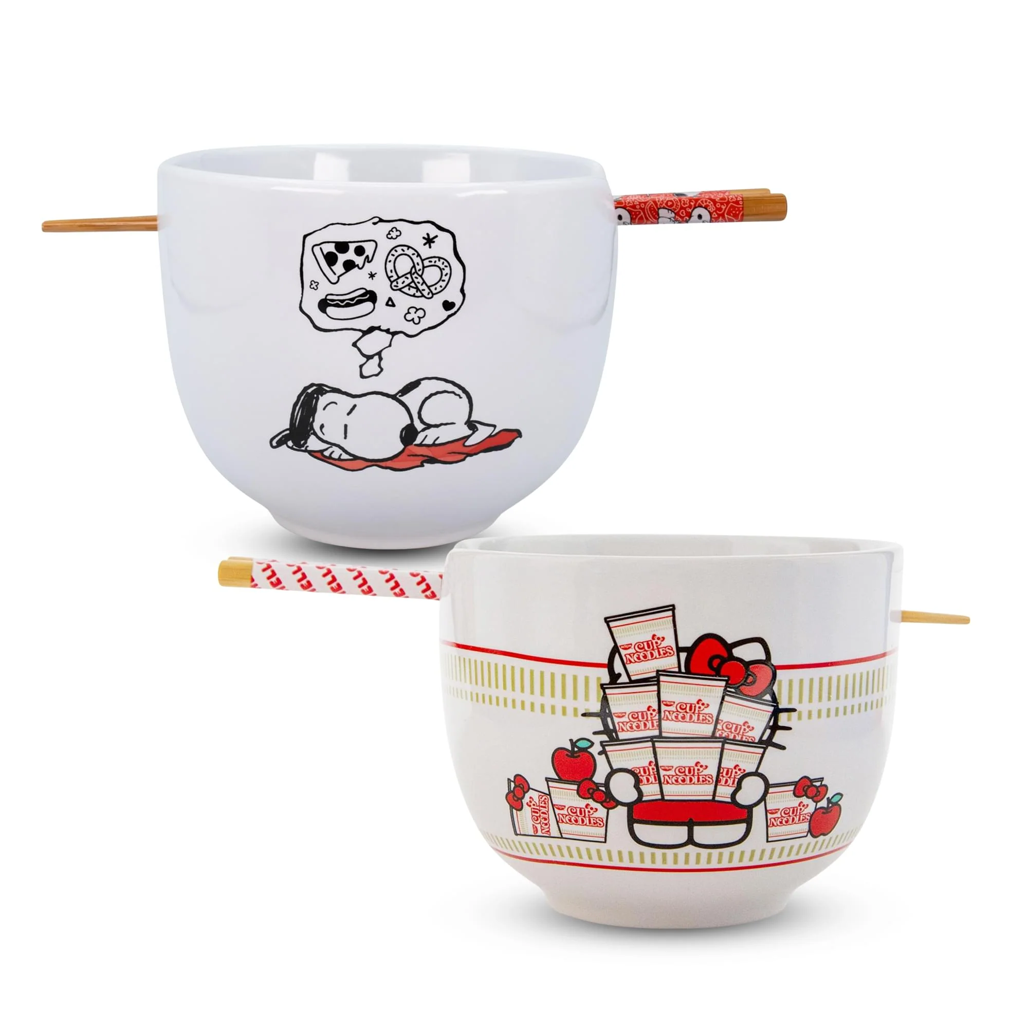 Back To School 20oz Ceramic Ramen Bowl and Chopsticks Set of 12 - Image 2