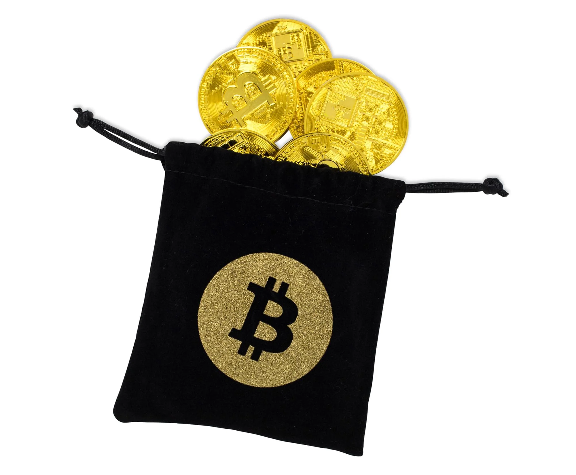 Bag of Bitcoins Cryptocurrency Souvenir Novelty Item | Includes 20 Tokens - Image 2