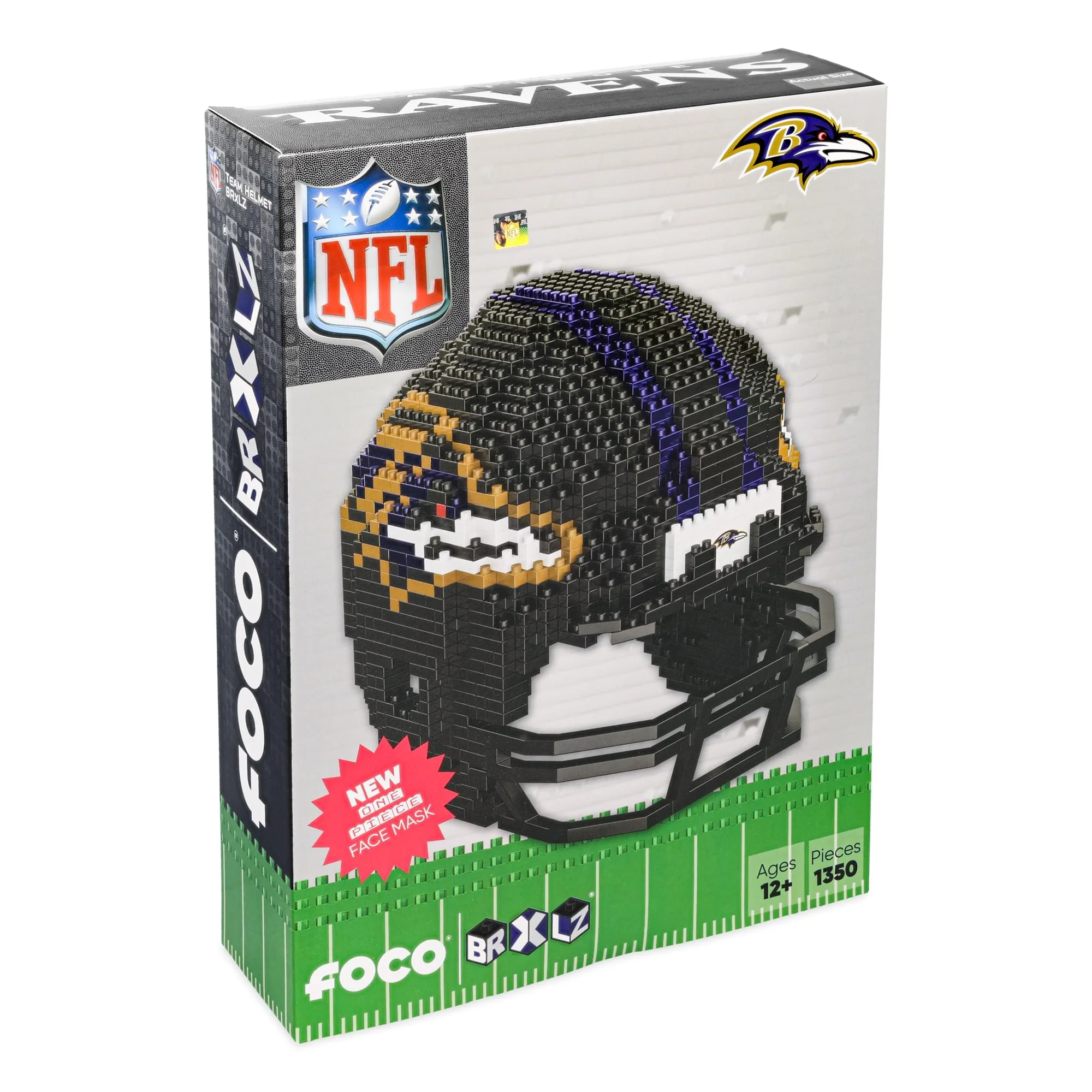 Baltimore Ravens NFL FOCO BRXLZ Helmet Building Block Set - Image 2