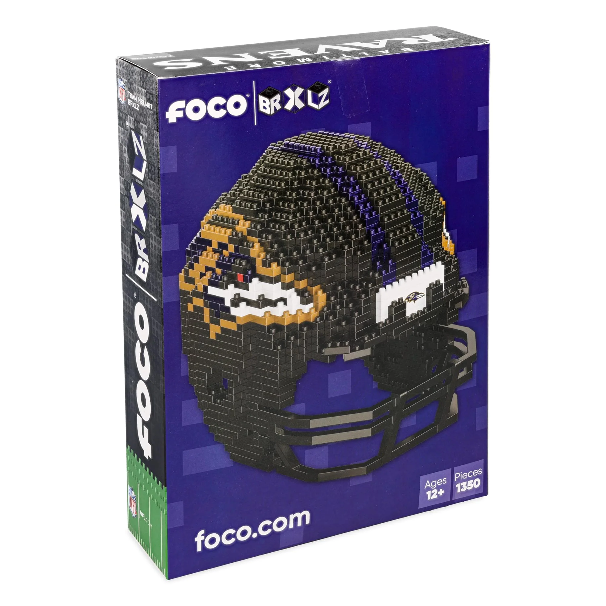 Baltimore Ravens NFL FOCO BRXLZ Helmet Building Block Set - Image 3