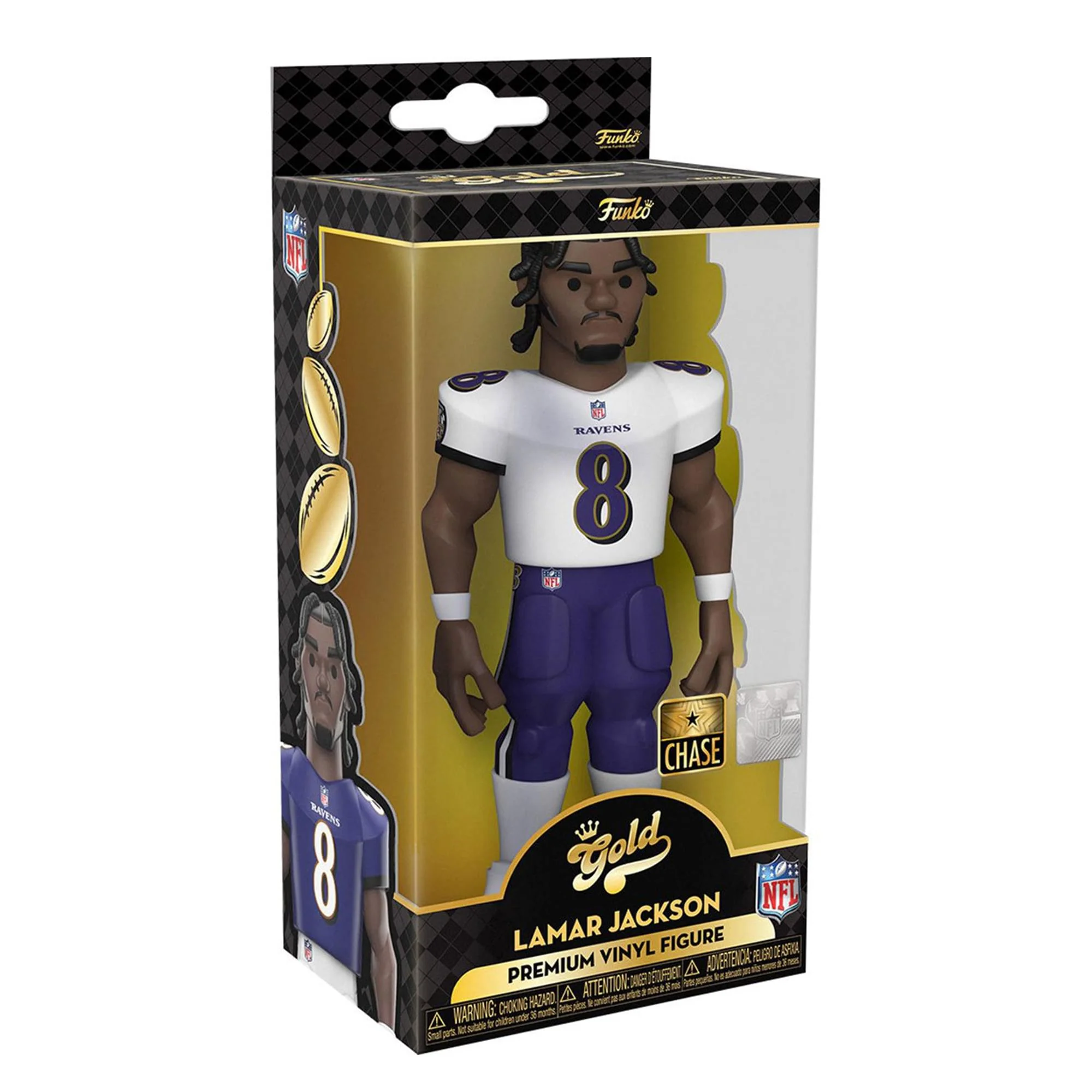 Baltimore Ravens NFL Funko Gold 12 Inch Vinyl Figure | Lamar Jackson Chase - Image 3