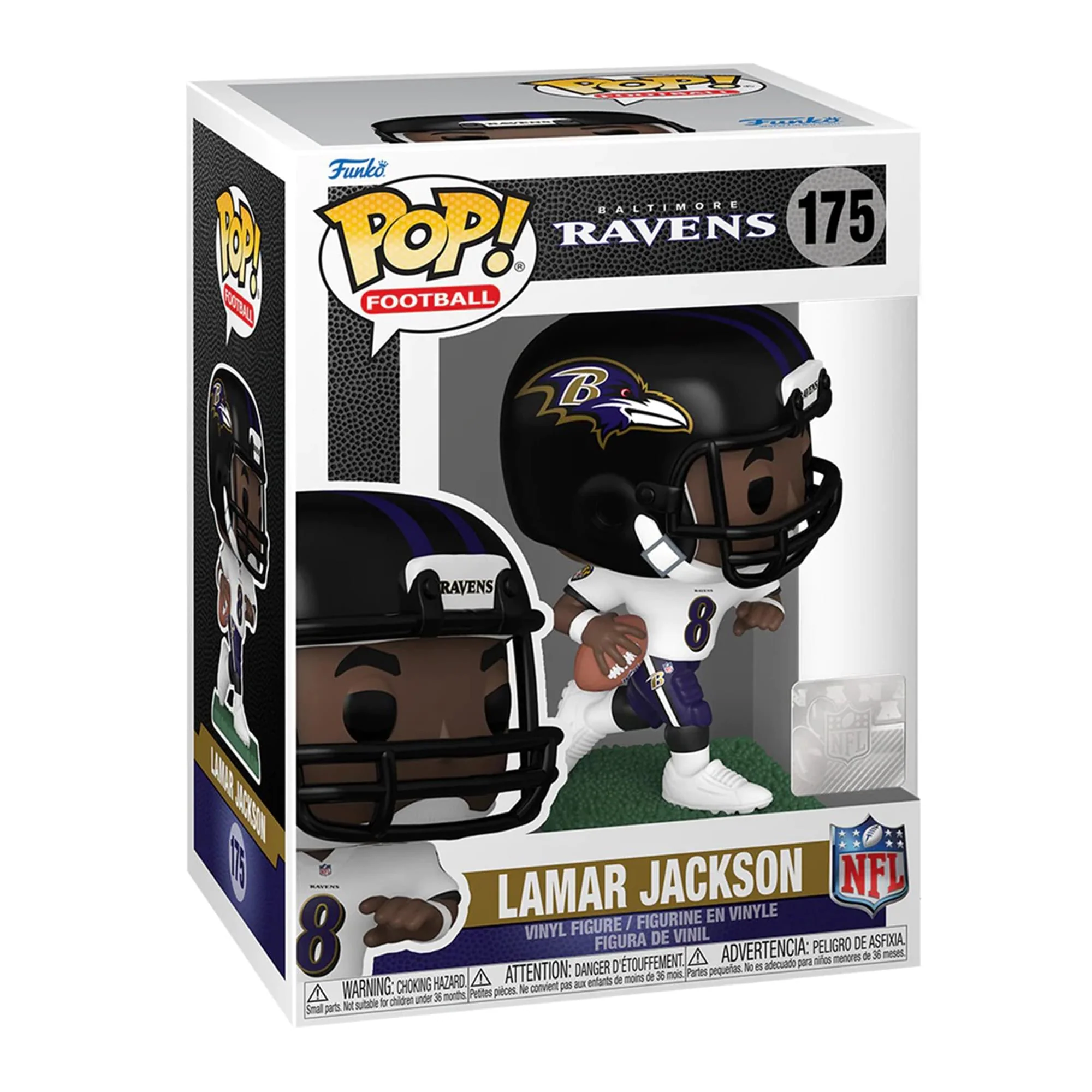 Baltimore Ravens NFL Funko POP | Lamar Jackson (Away Jersey) - Image 3