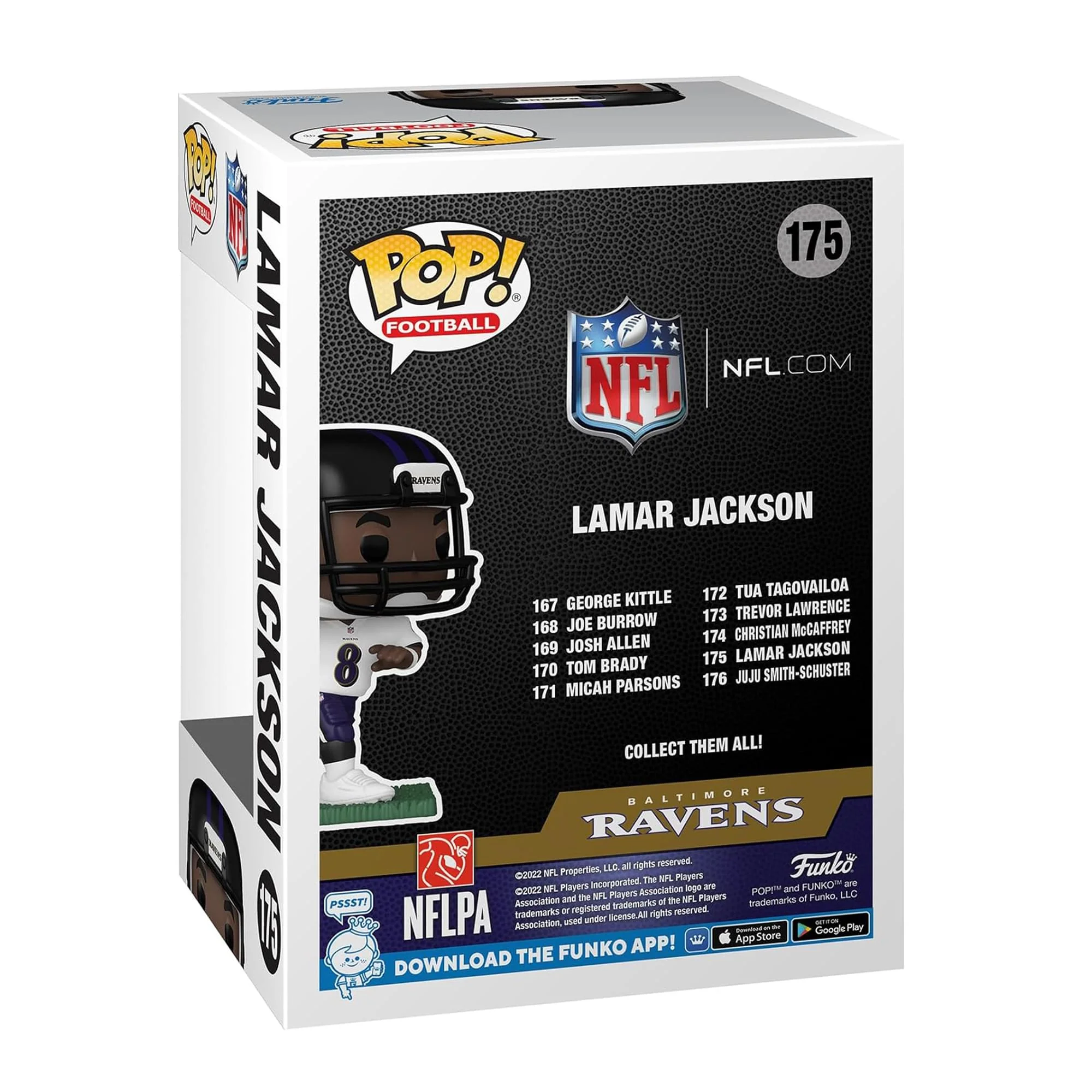 Baltimore Ravens NFL Funko POP | Lamar Jackson (Away Jersey) - Image 4