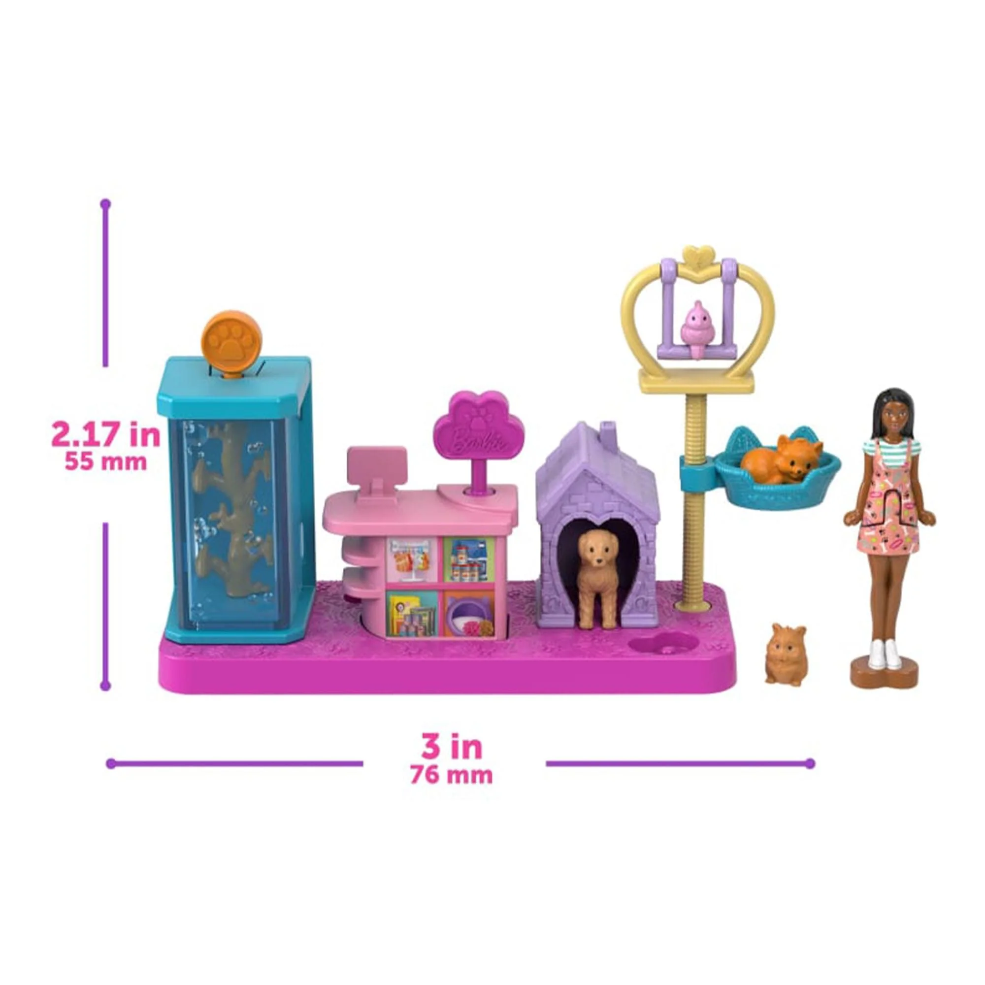 Barbie Mini Barbieland DreamHouse Playset with Dolls - Image 3