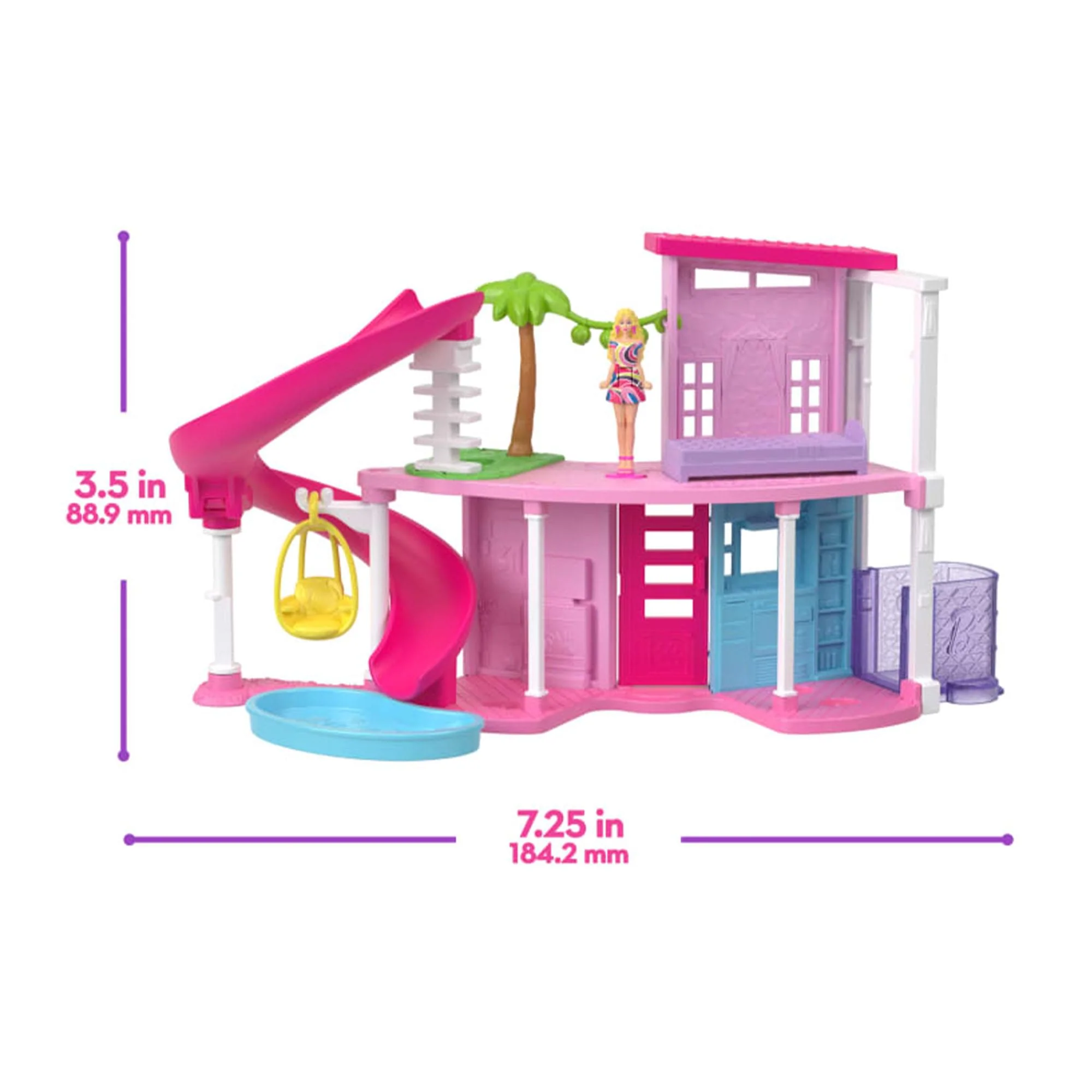 Barbie Mini Barbieland DreamHouse Playset with Dolls - Image 5