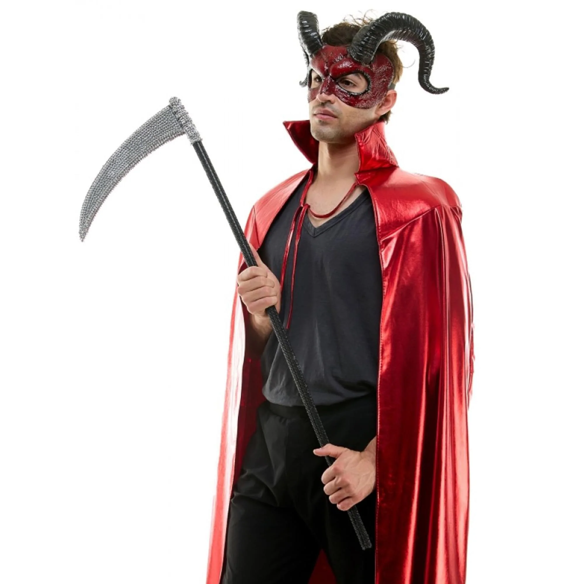 Bedazzled Rhinestone Grim Reaper Scythe Adult Costume Accessory - Image 3