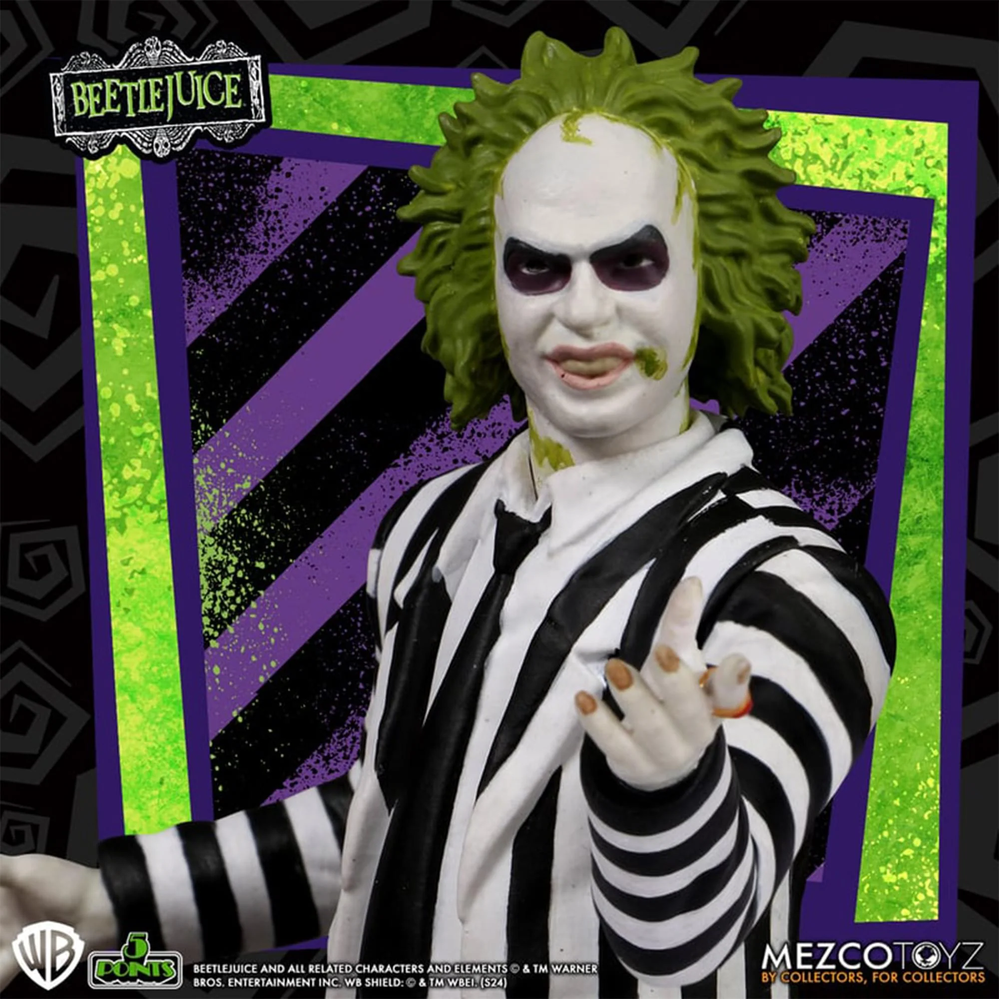 Beetlejuice 5 Points Action Figure | Striped Suit - Image 4