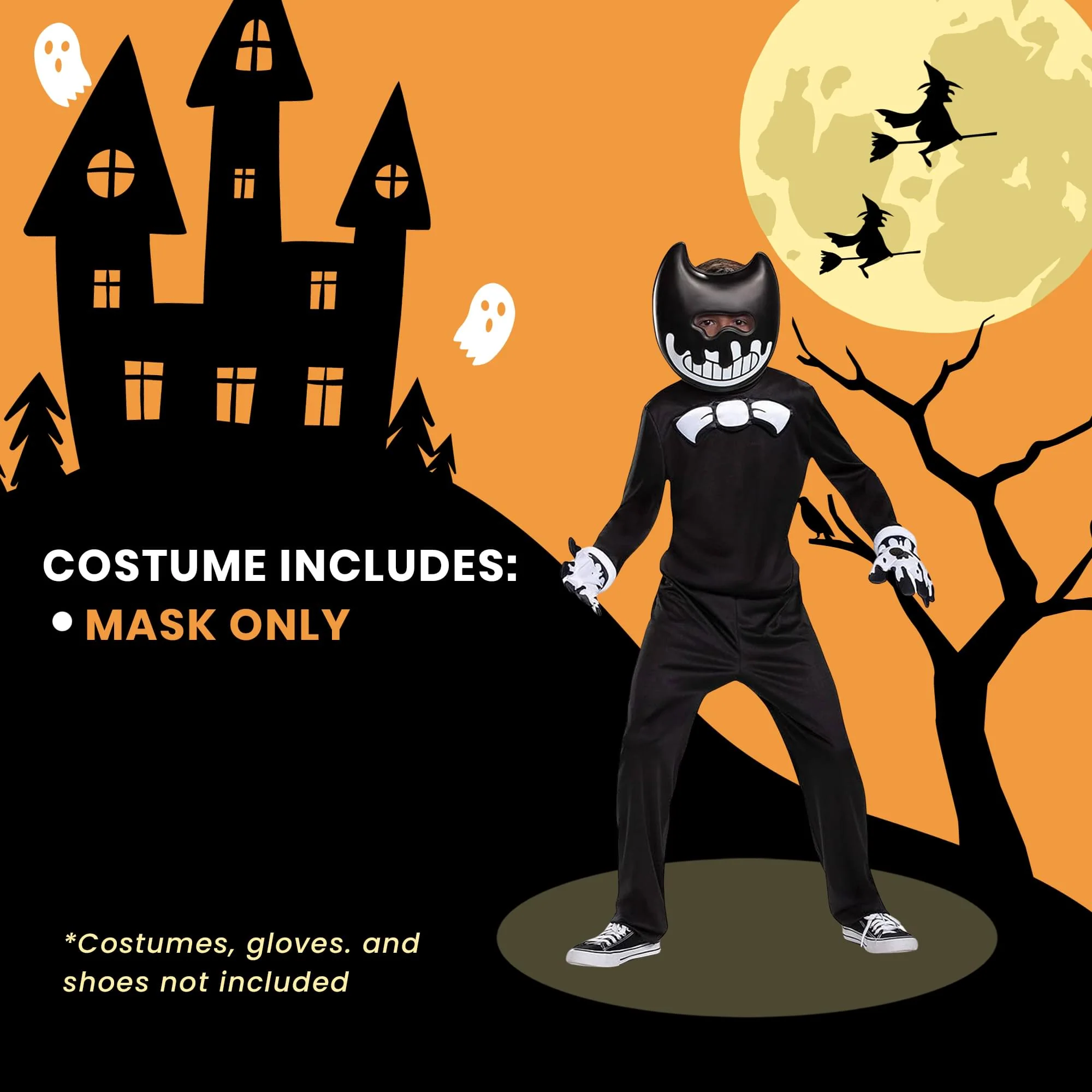 Bendy Ink Bendy Child Costume Half Mask | One Size - Image 5