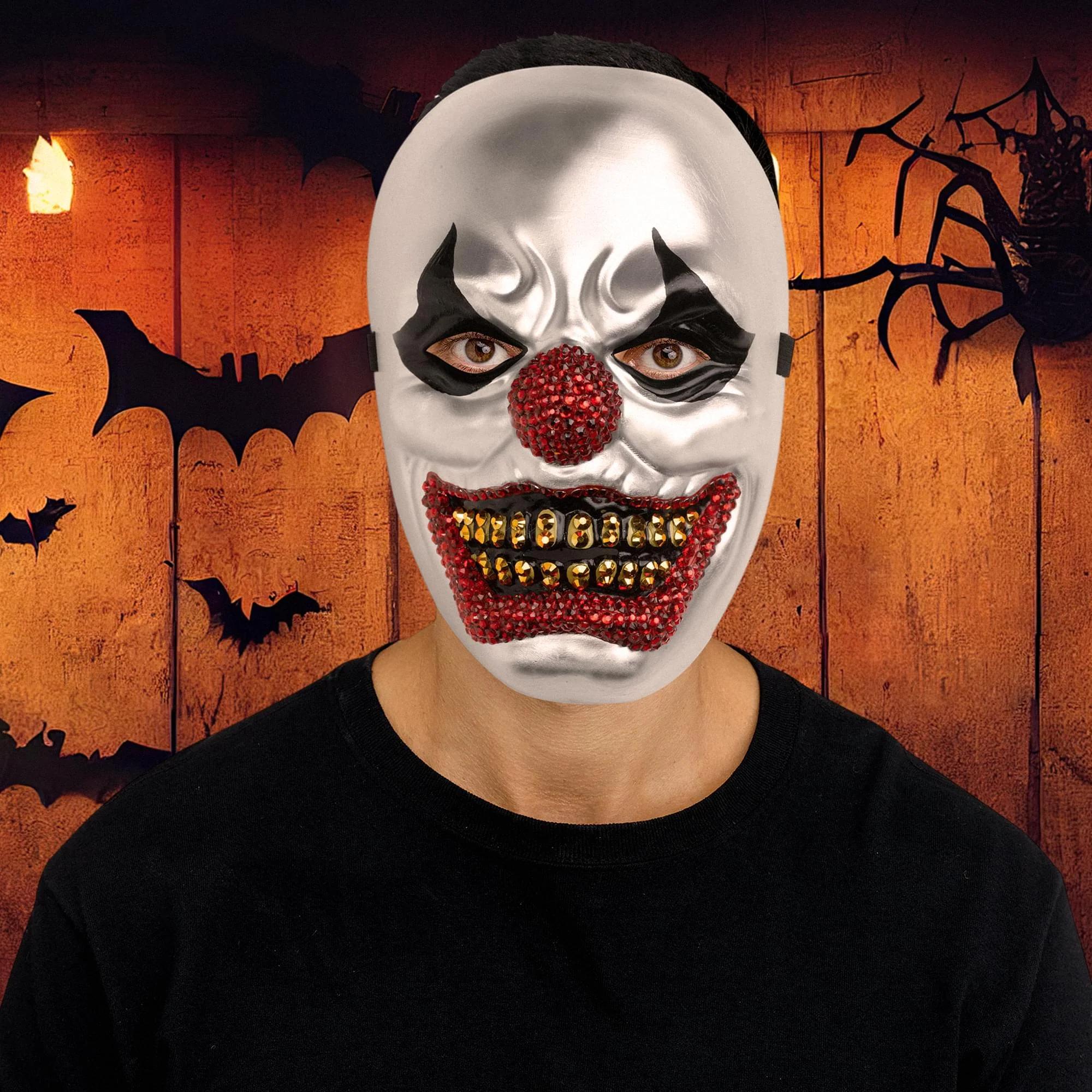 Big Top Bling Clown Adult Costume Mask - Image 3