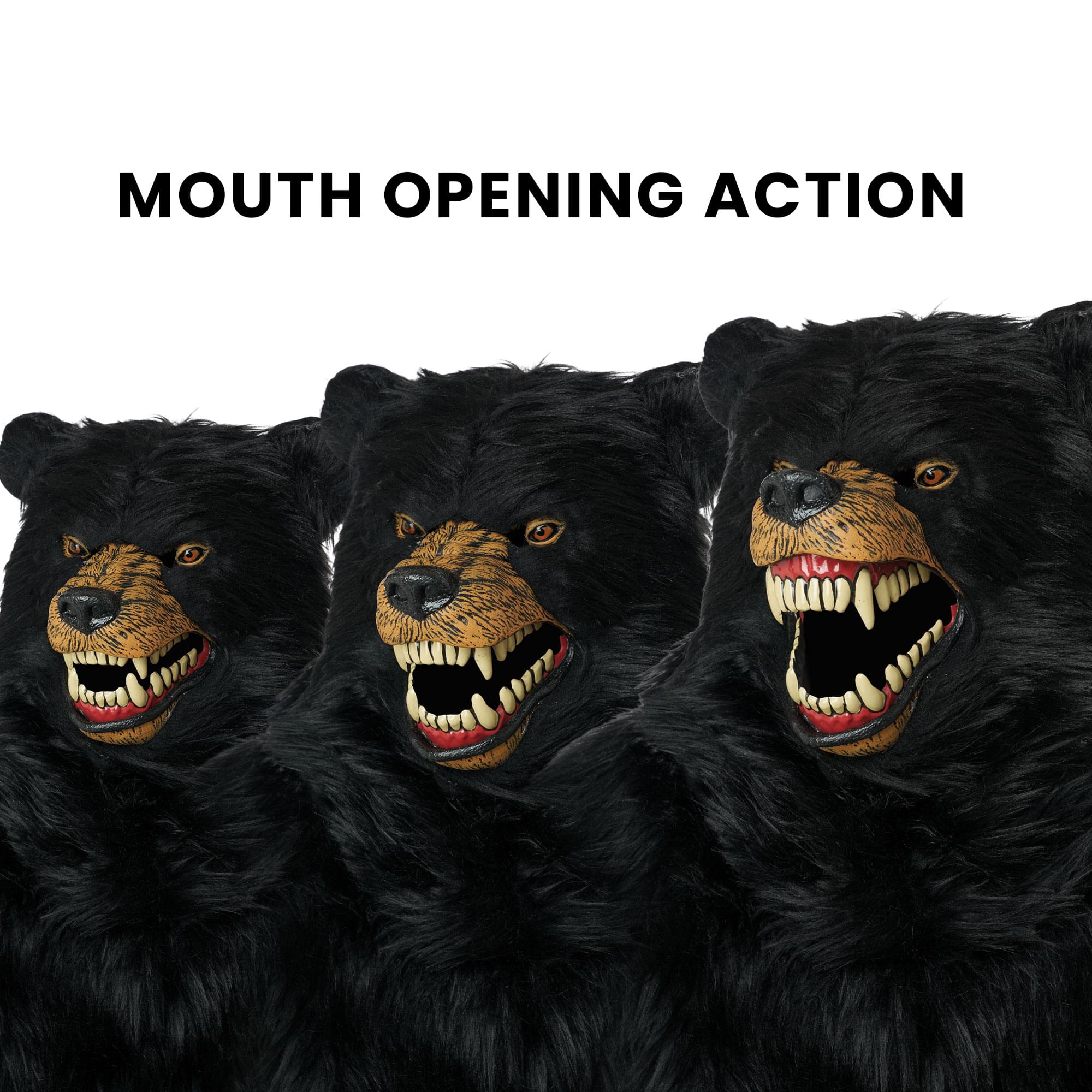 Black Bear Ani-Motion Costume Mask | One Size Fits Most - Image 4