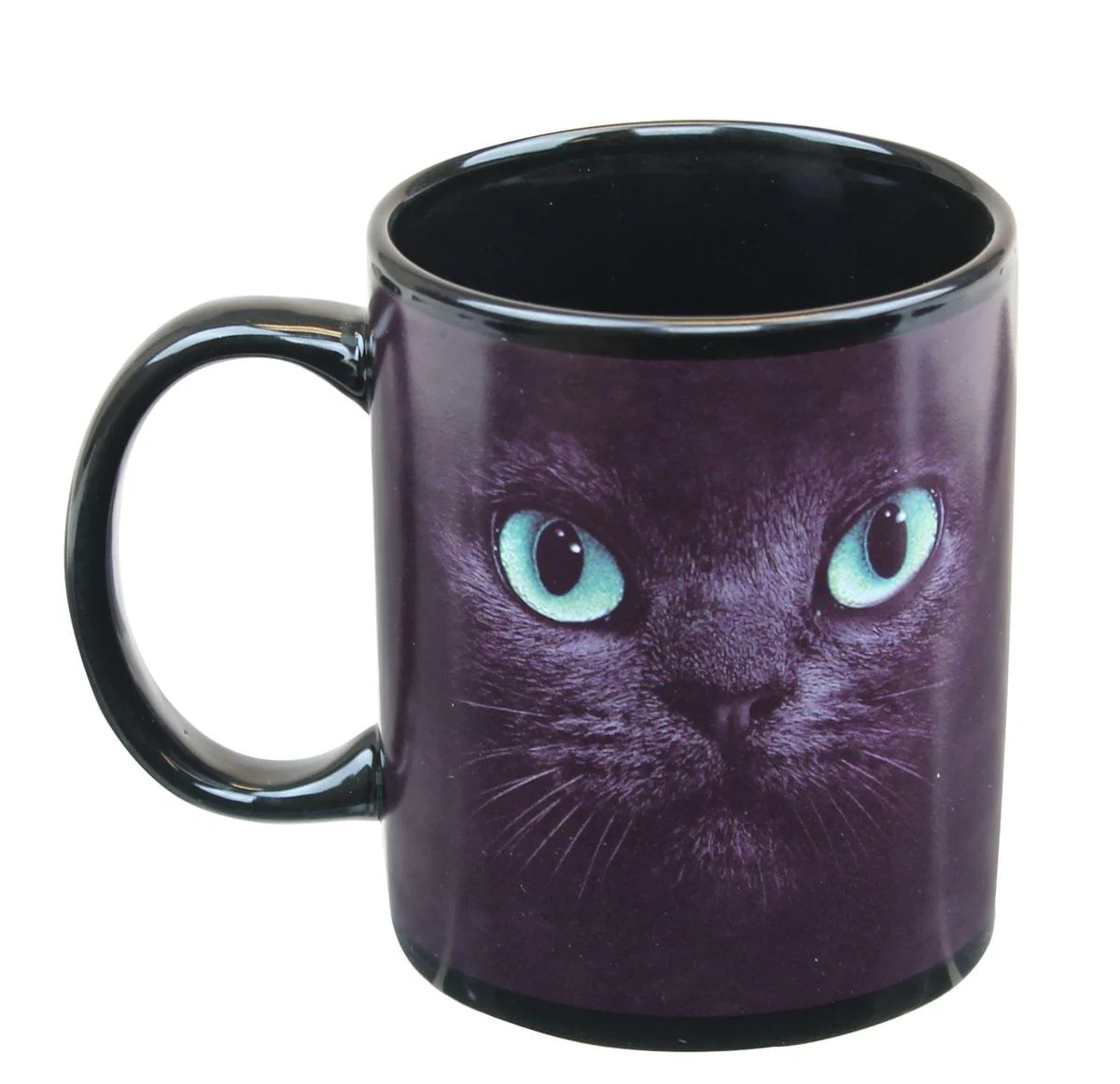 Black Cat With Green Eyes 11oz Coffee Mug - Image 2