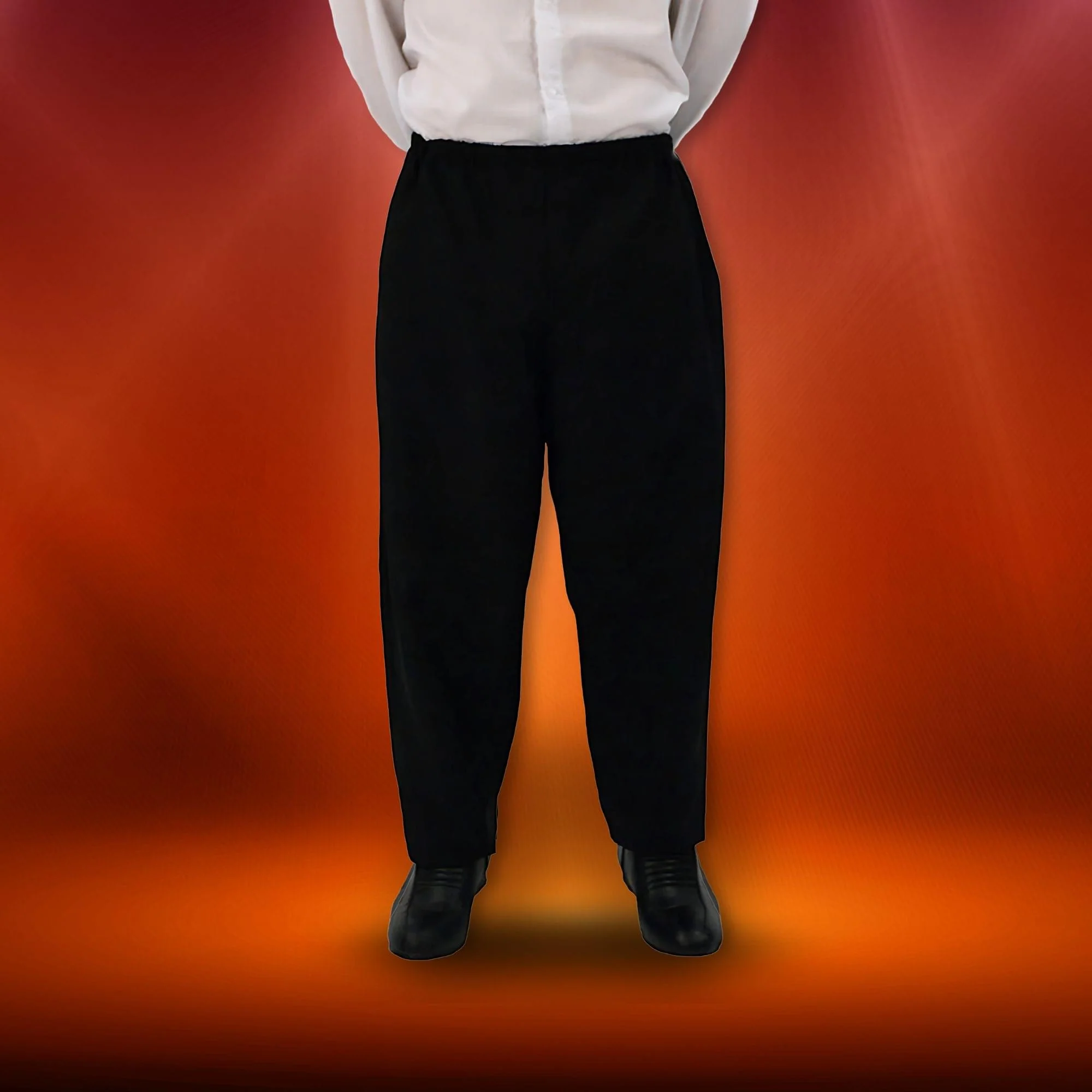 Black Elastic Trousers Men's Costume Accessory - Image 3