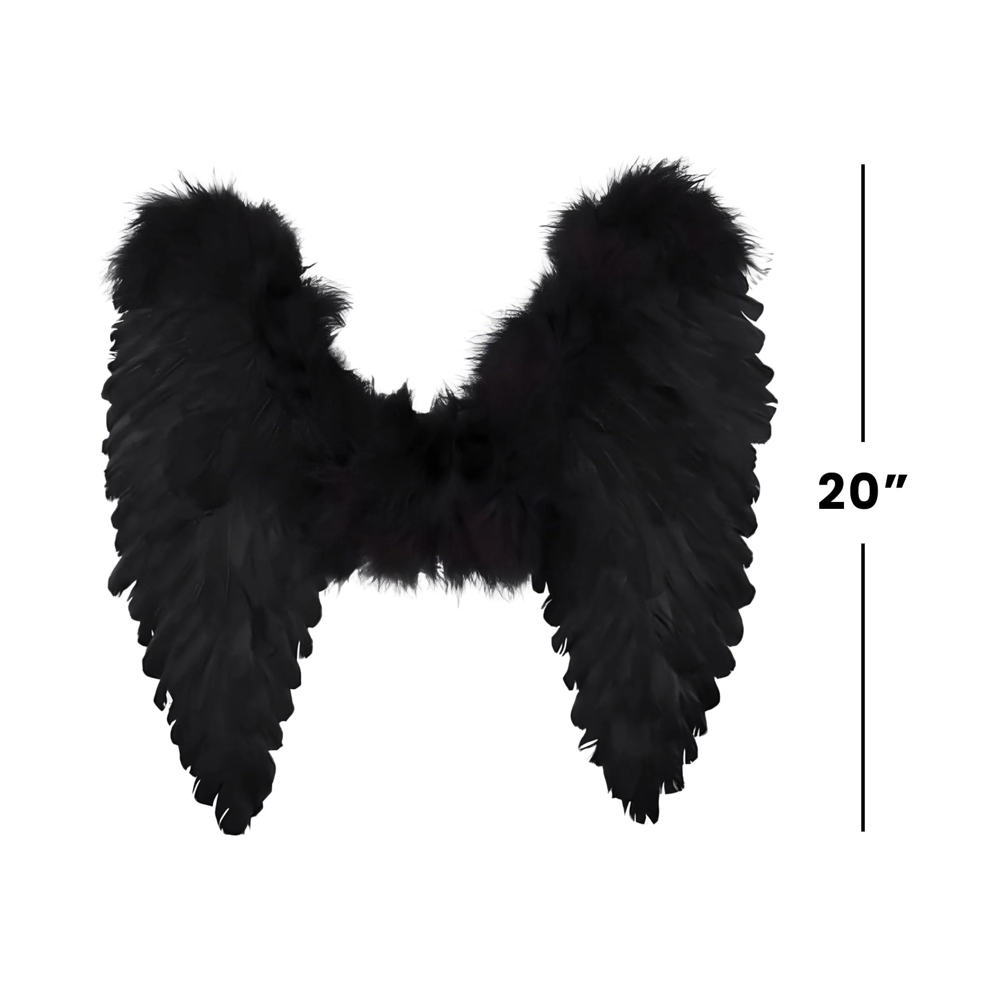 Black Feather Angel Wings Adult Costume Accessory - Image 5