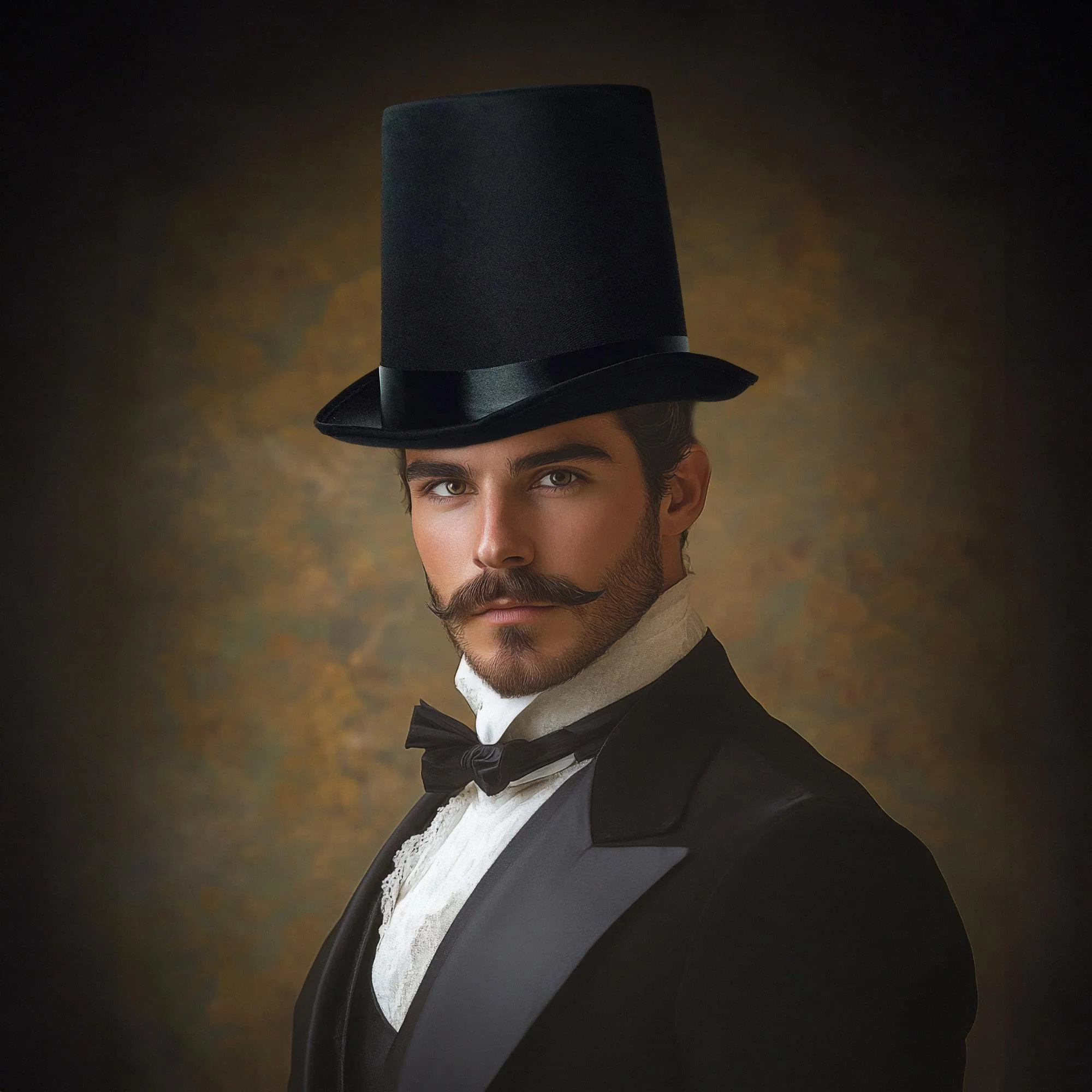 Black Stove Pipe Top Hat Adult Costume Accessory - Image 2