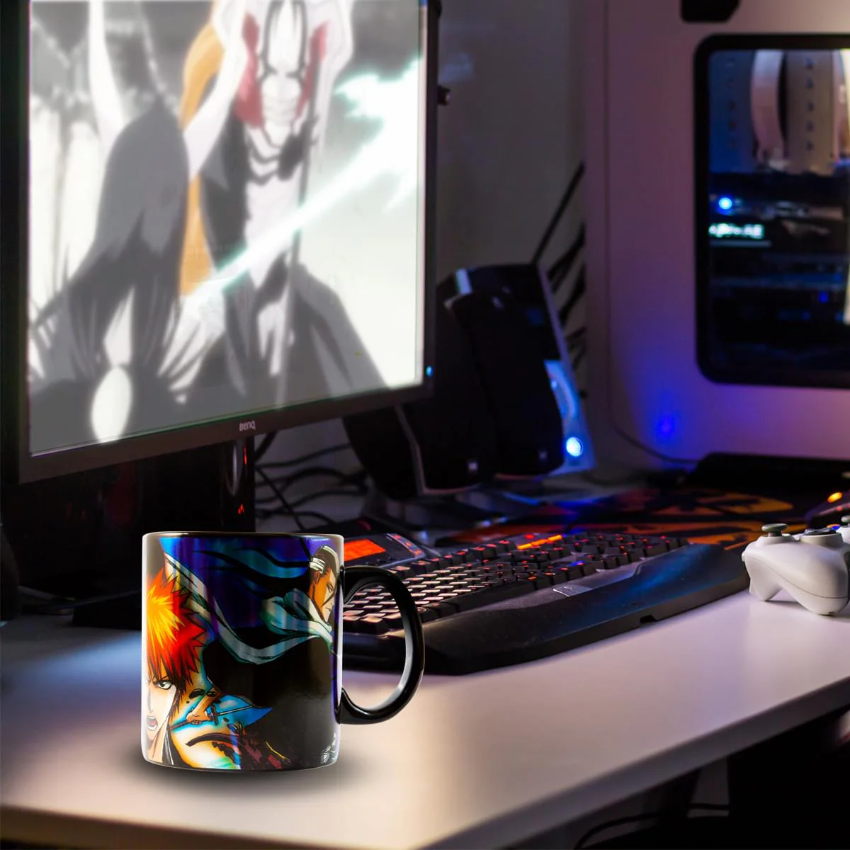 Bleach Foil Print Mug | Coffee and Tea | Black Luster Coffee Mug - Image 6