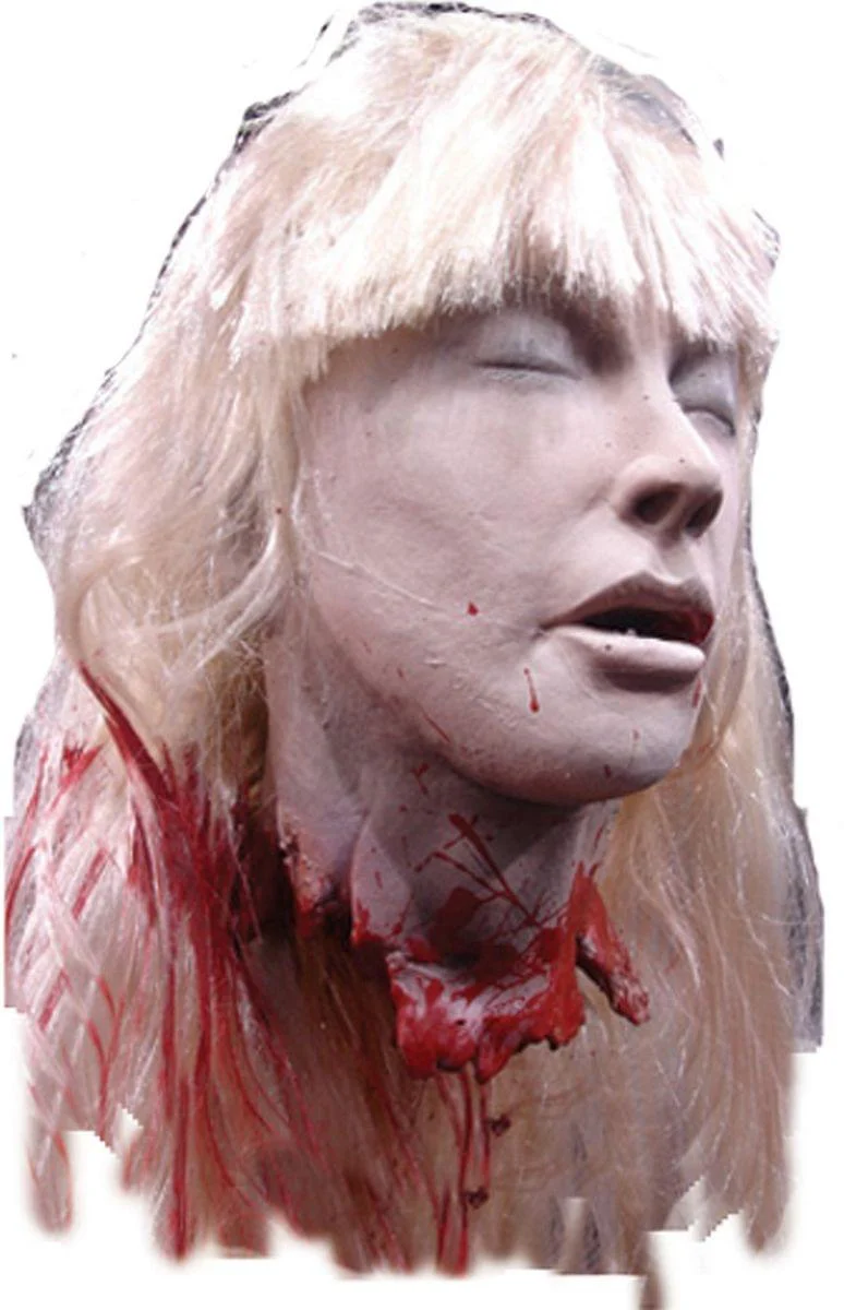 Blonde Debbie'S Cut Off Head Halloween Decoration
