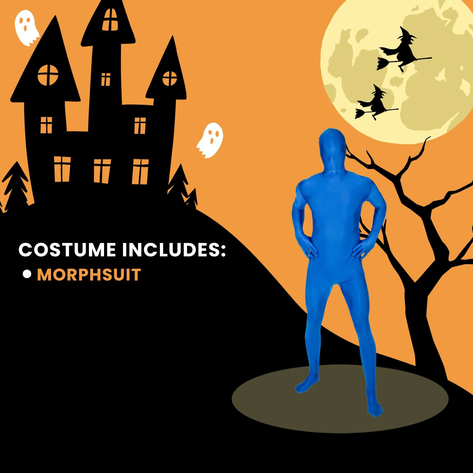 Blue Adult Costume Morphsuit - Image 25
