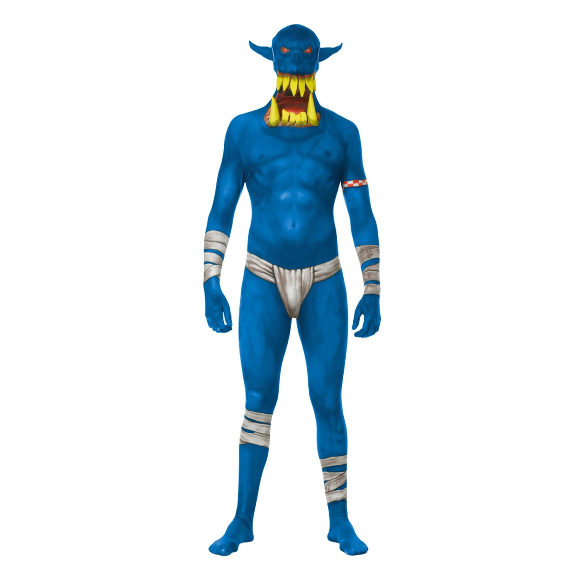 Blue Orc Jaw Dropper Adult Costume Morphsuit - Image 14