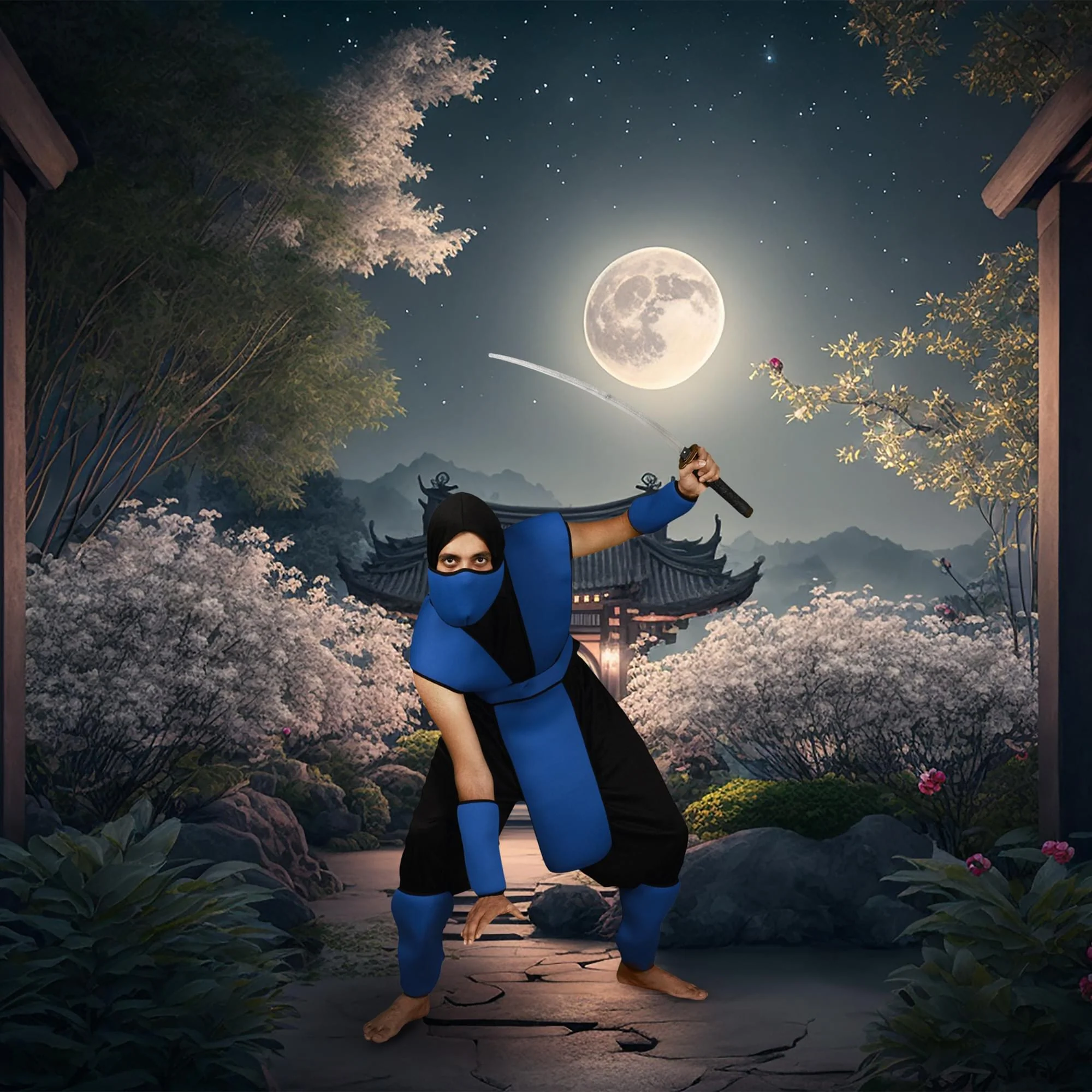 Blue Snake Eyes Ninja Adult Costume - Image 7
