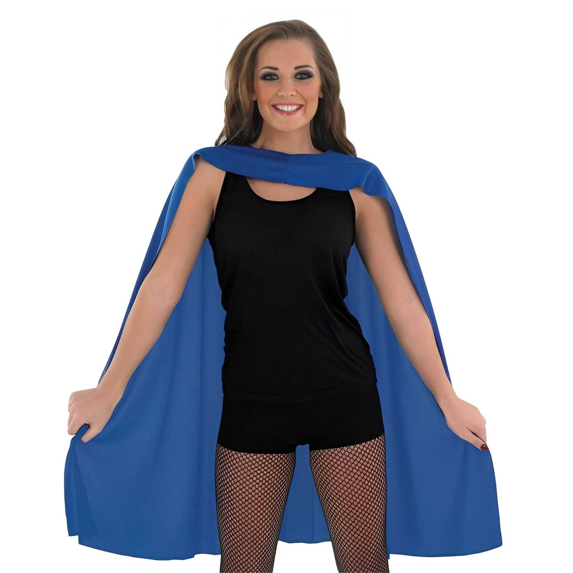 Blue Superhero Cape Adult Costume Accessory - Image 2