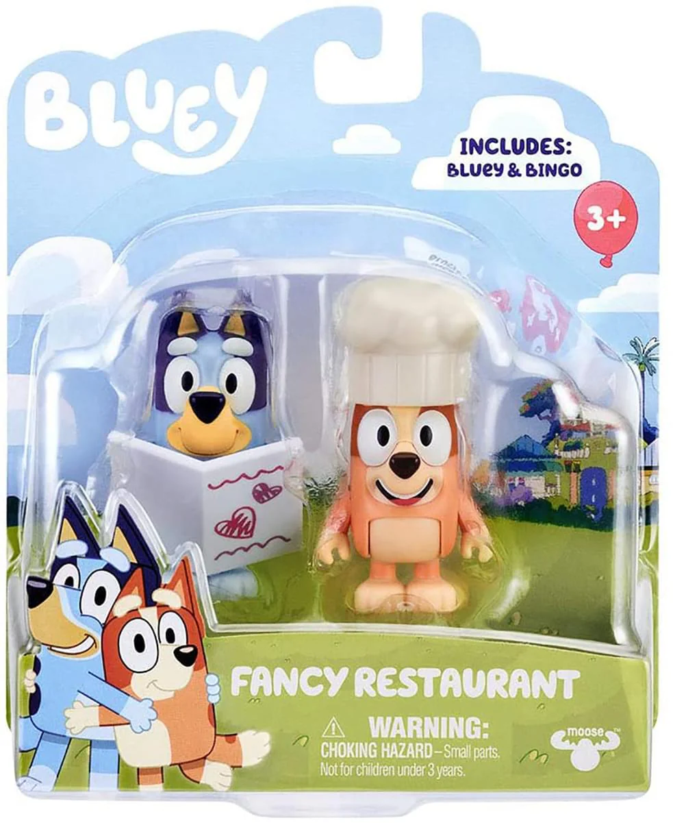 Bluey Fancy Restaurant Action Figure 2 Pack | Bluey & Bingo - Image 2