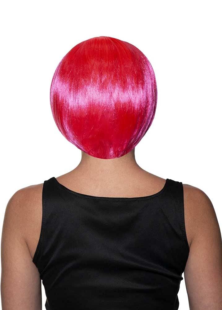 Bob Cut One Size Adult Costume Wig | Pink - Image 2