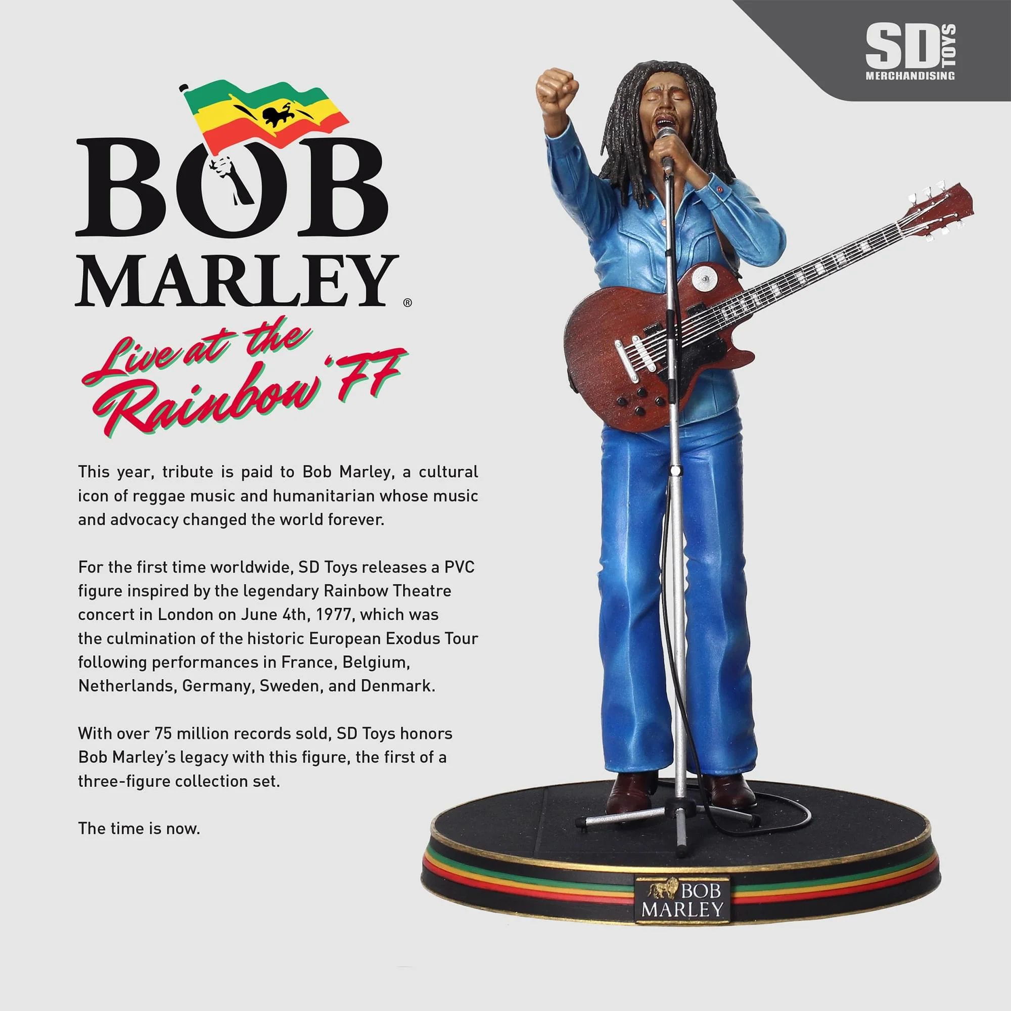 Bob Marley Live In Concert 9.3 Inch PVC Figure - Image 2
