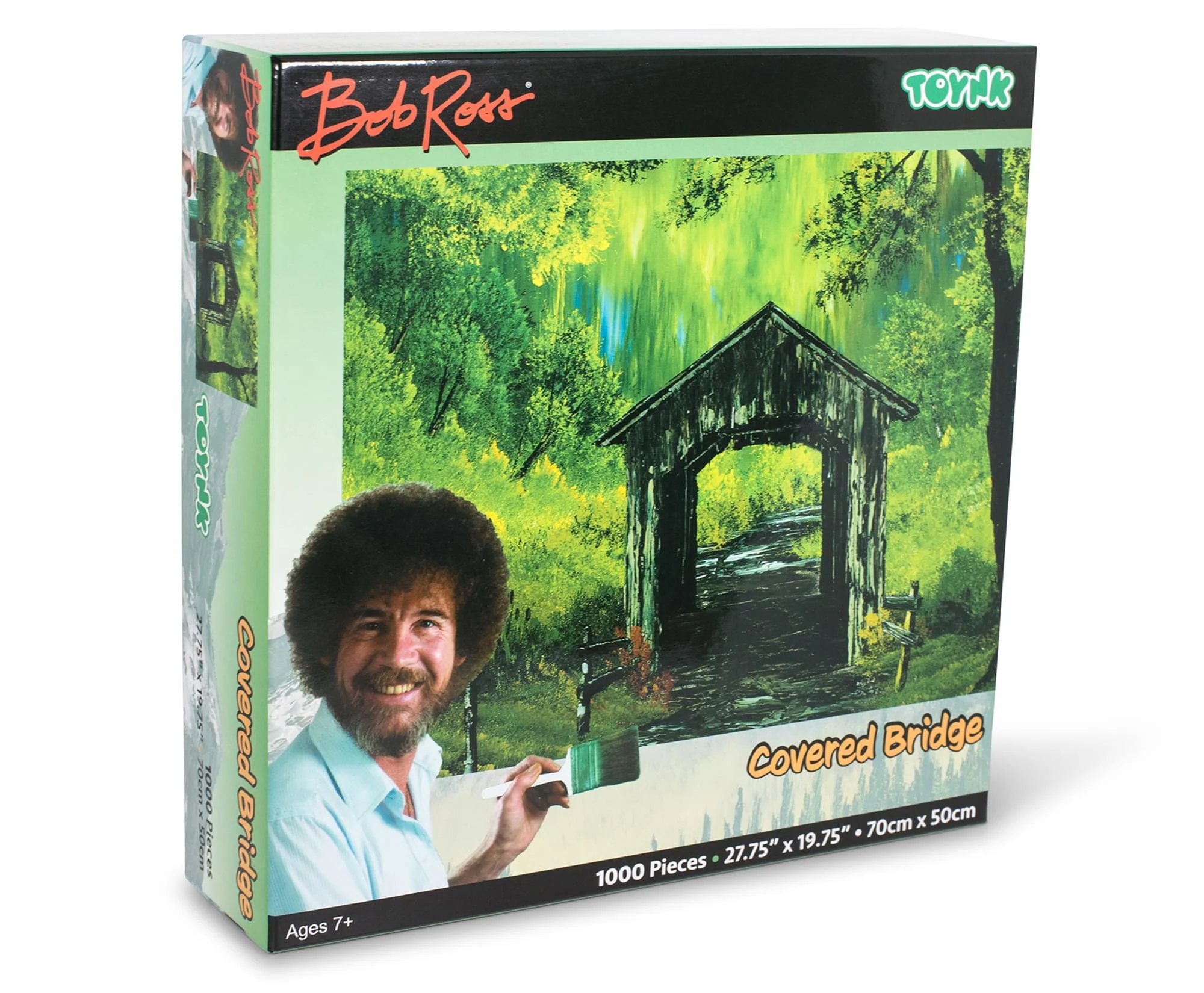 Bob Ross Covered Bridge Nature Puzzle | 1000 Piece Jigsaw Puzzle - Image 2