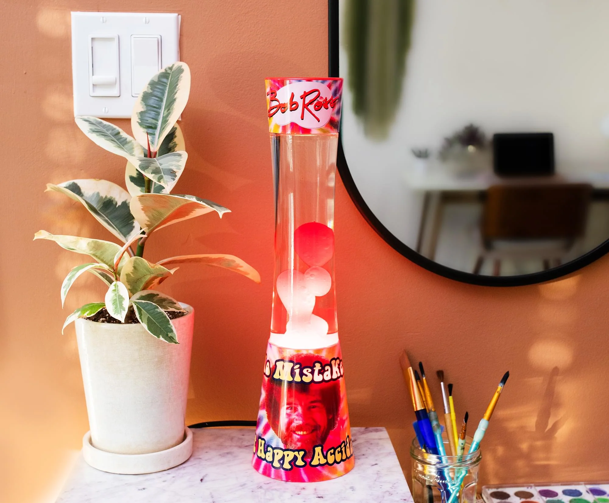 Bob Ross Tie-Dye Motion Mood Light | 16 Inches Tall - Image 9