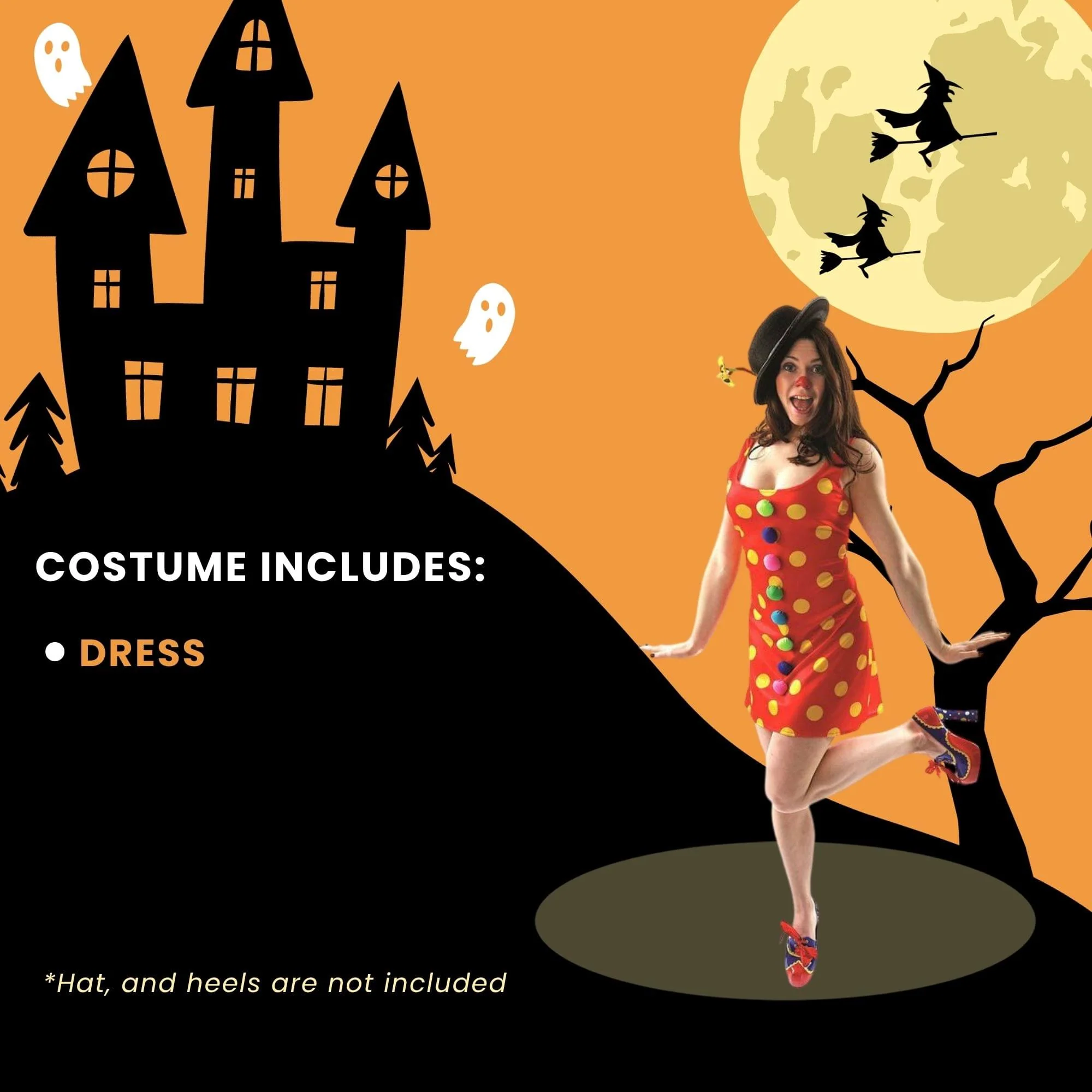 Bonbon the Clown Dress Adult Costume - Image 6