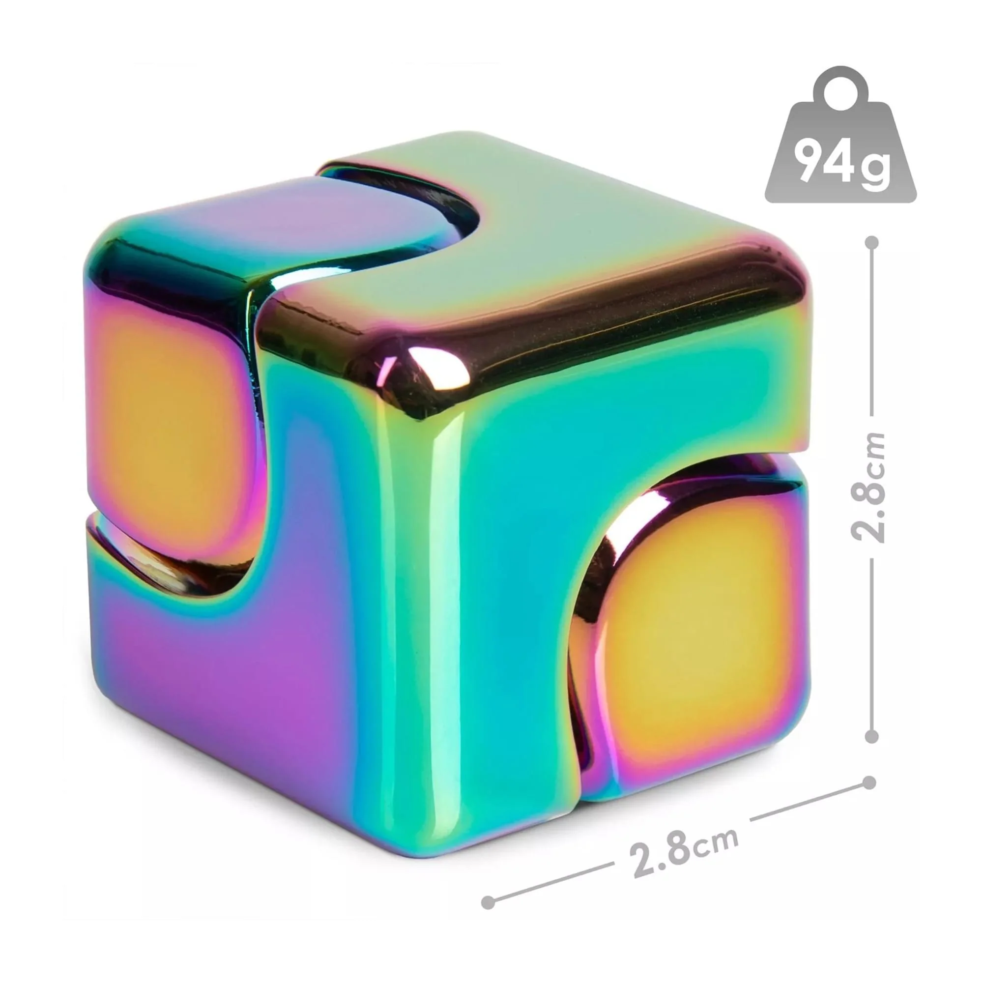 Bopster Fidget Spinner Cube | Multicolored Metallic - Image 3