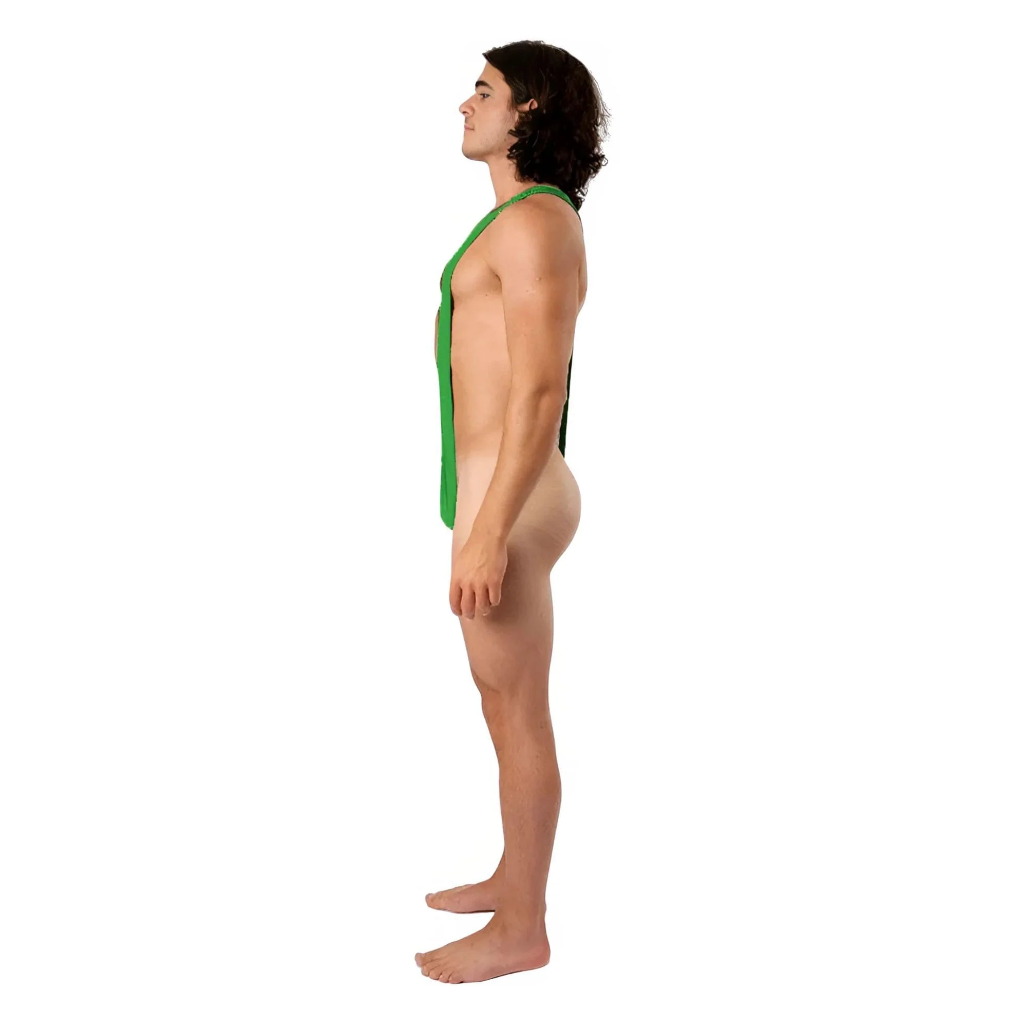 Borat Mankini Thong Swimsuit (luminous Green) Adult Costume - Image 2