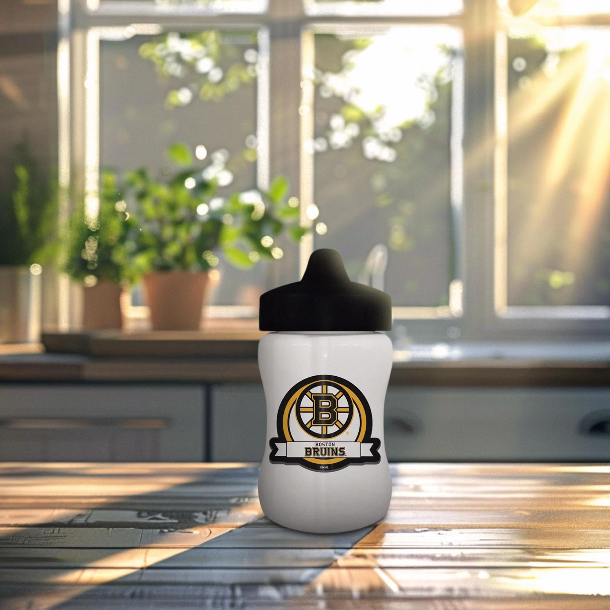 Boston Bruins NHL 9oz Baby Sippy Cup - Image 4