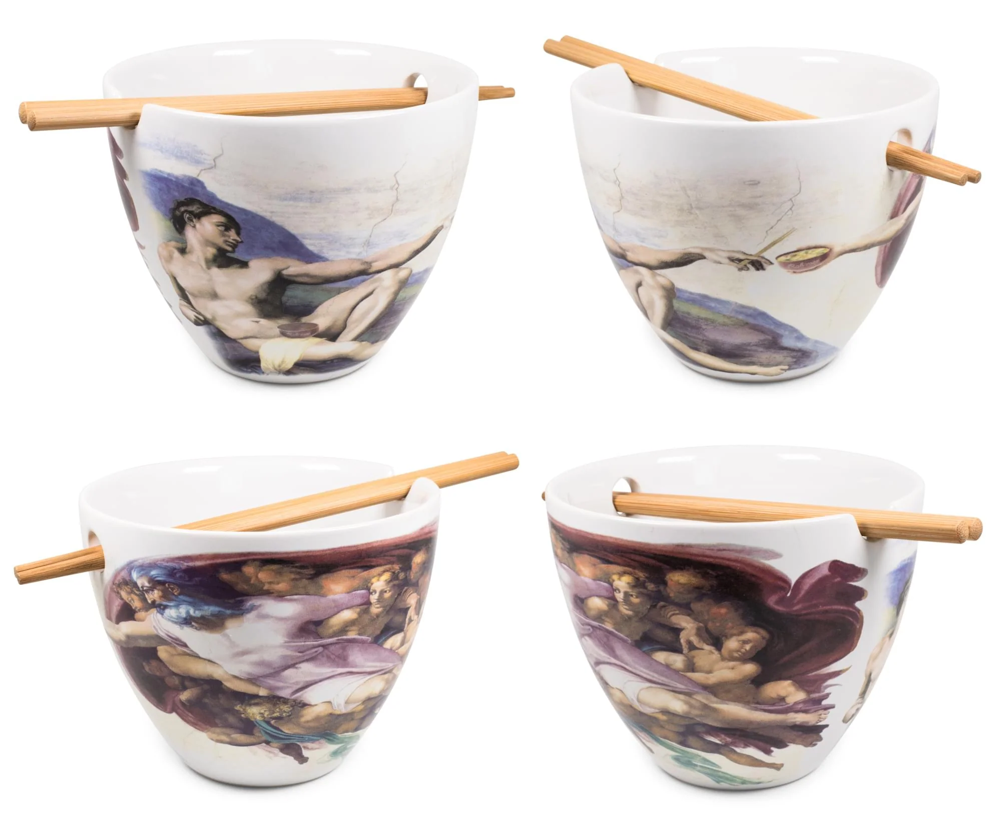 Bowl Bop Sistine Chapel Japanese Dinner Set | 16-Ounce Ramen Bowl, Chopsticks - Image 2