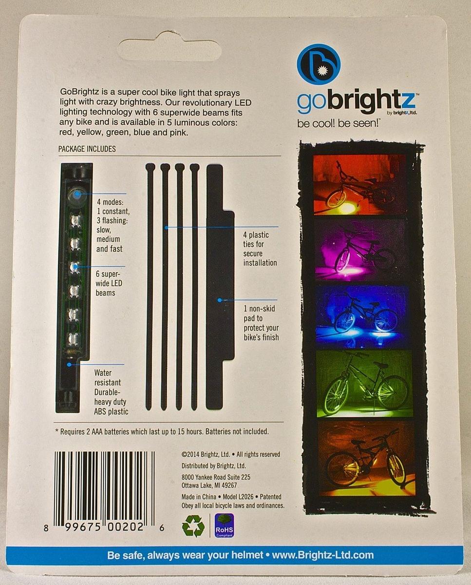 Brightz LED Bicycle Safety Light Cycling Bike Accessory Blue - Image 3