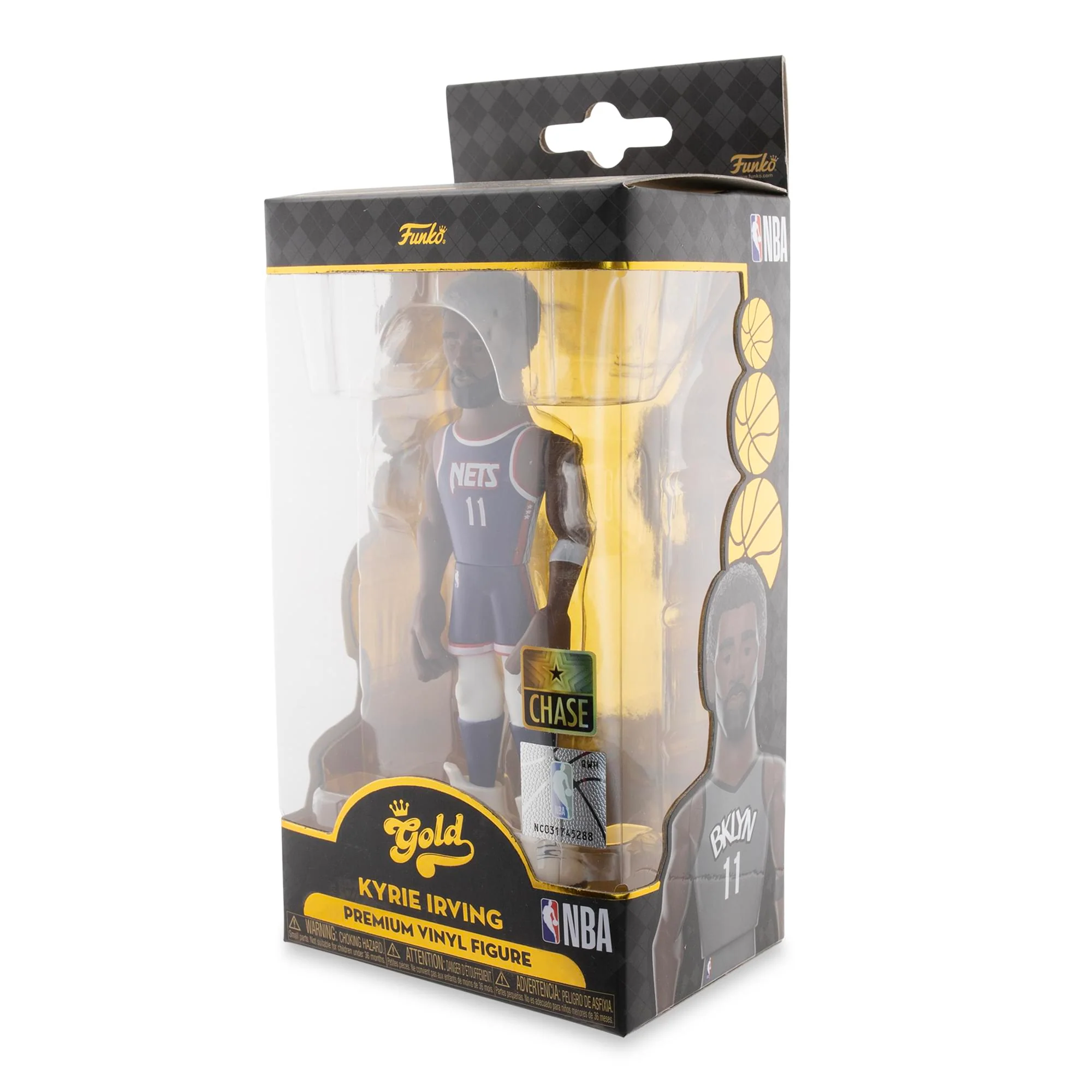 Brooklyn Nets NBA Funko Gold 5 Inch Vinyl Figure | Kyrie Irving CHASE - Image 2