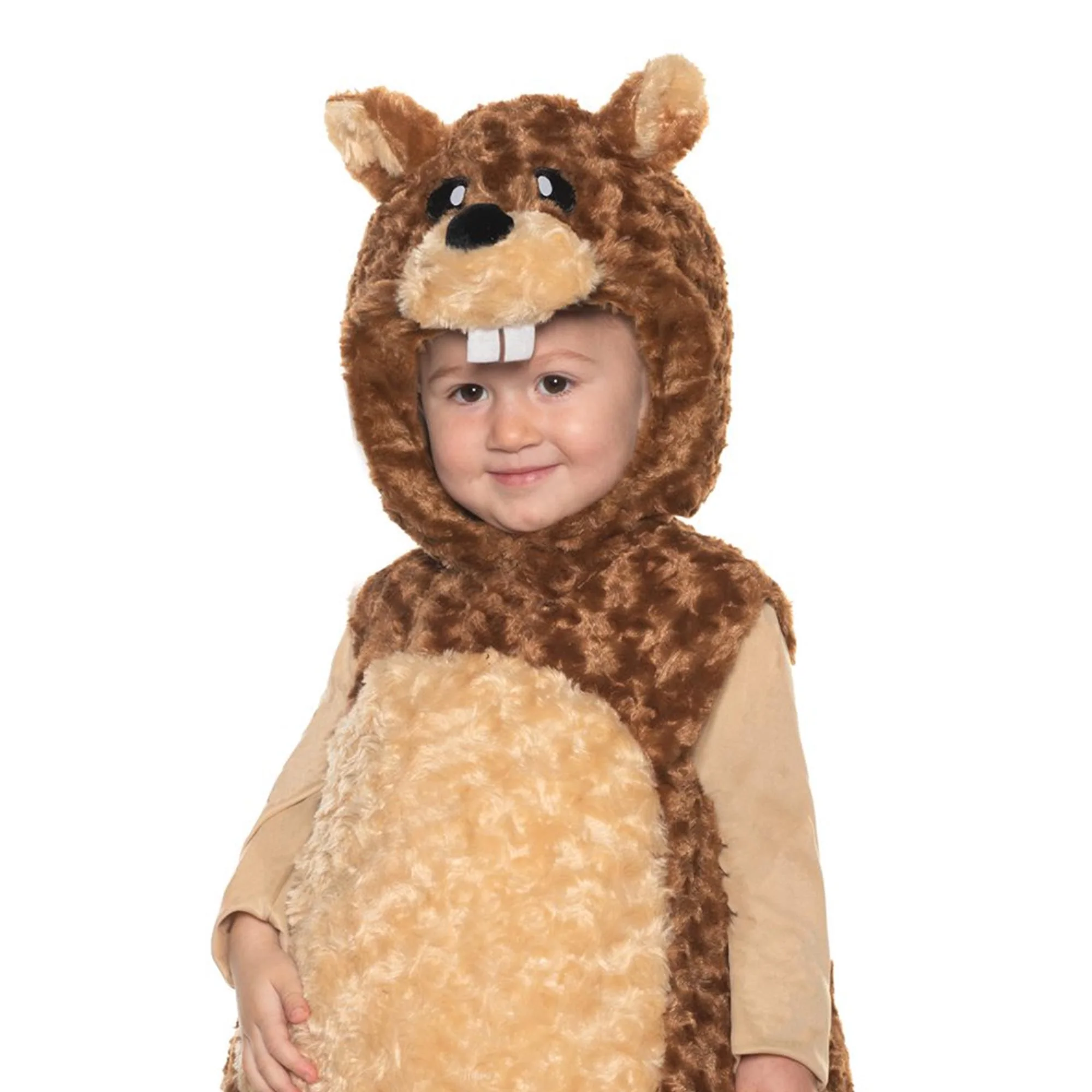 Brown Beaver Plush Baby Costume With Hood - Image 12