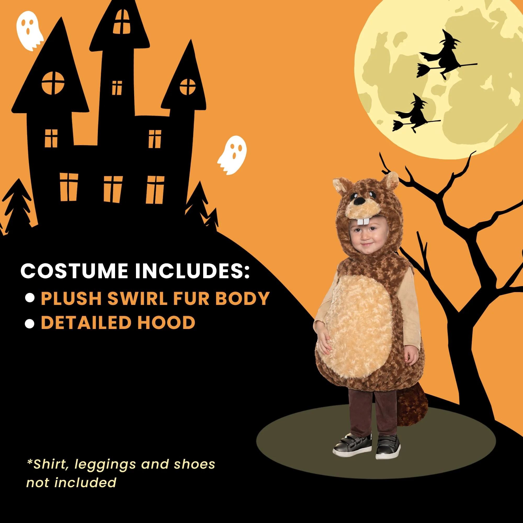 Brown Beaver Plush Baby Costume With Hood - Image 19