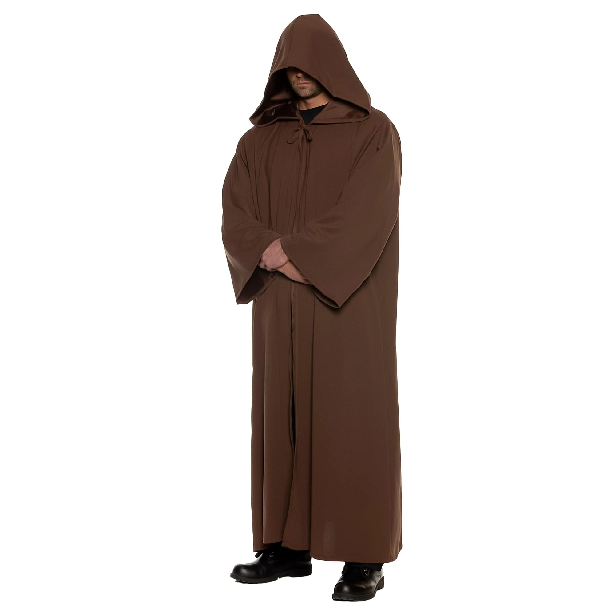 Brown Hooded Cloak Adult Costume - Image 9