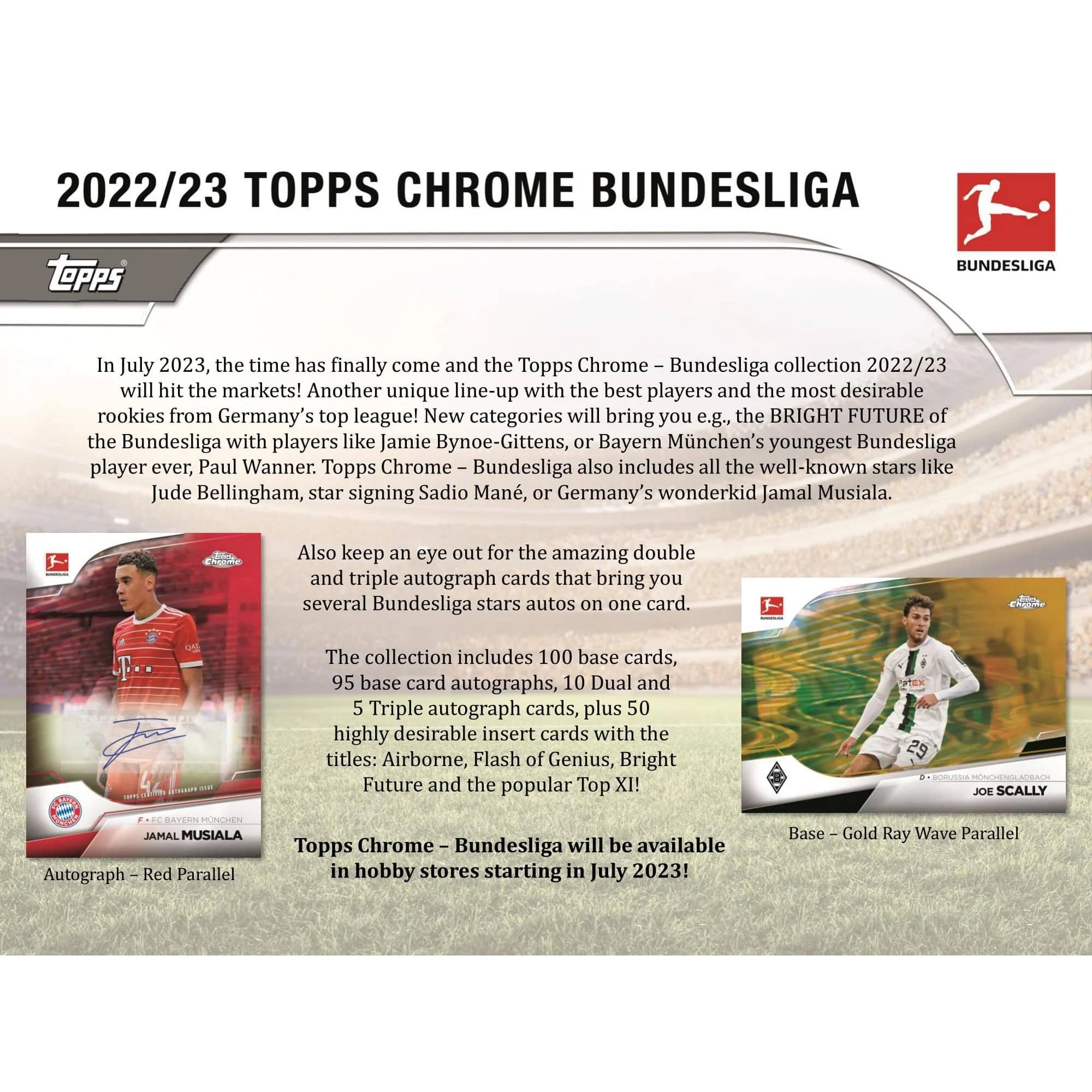 Bundesliga Soccer 2022/23 Topps Chrome Hobby Box | 20 Packs - Image 4