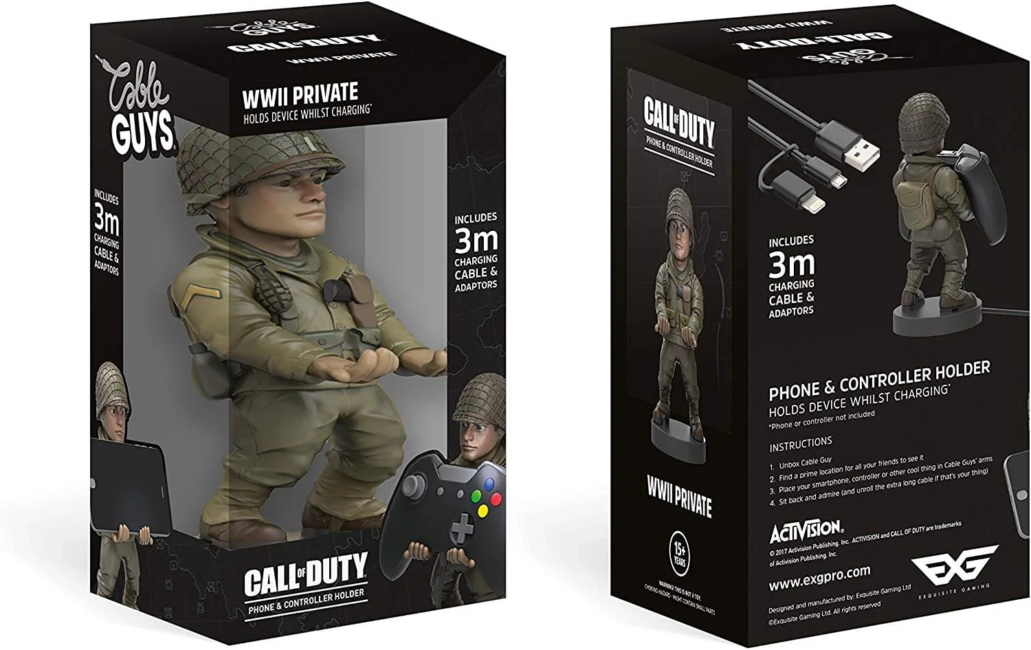 Call of Duty WWII Cable Guys 8 Inch Phone & Controller Holder | Private - Image 4