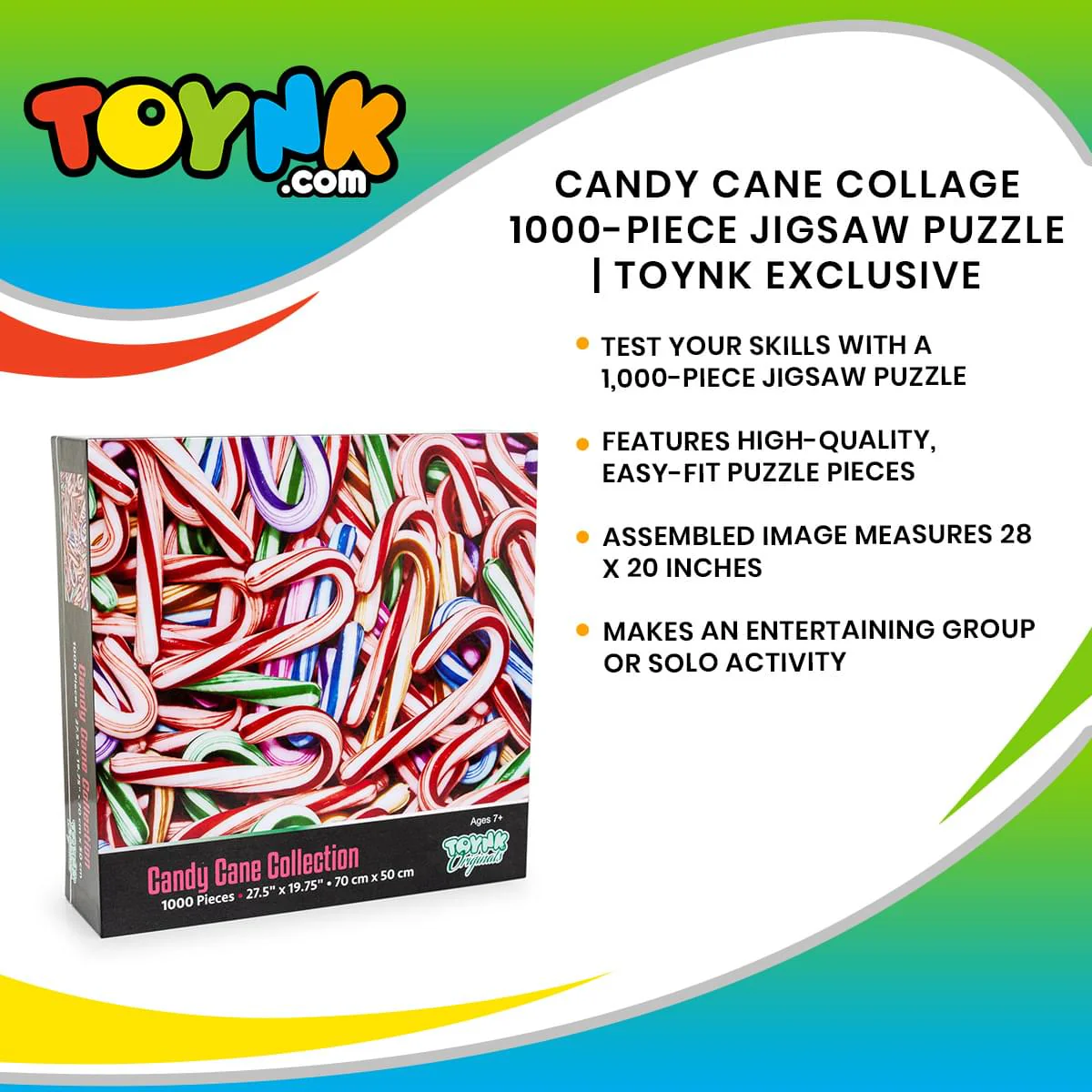 Candy Cane Collage 1000 Piece Jigsaw Puzzle - Image 7