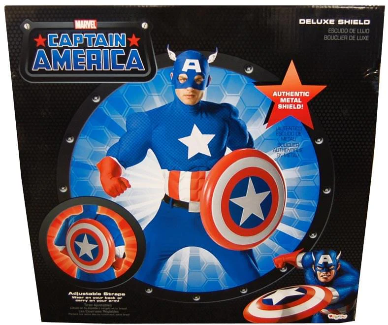 Captain America Deluxe Superhero Metal Shield Costume Accessory - Image 3