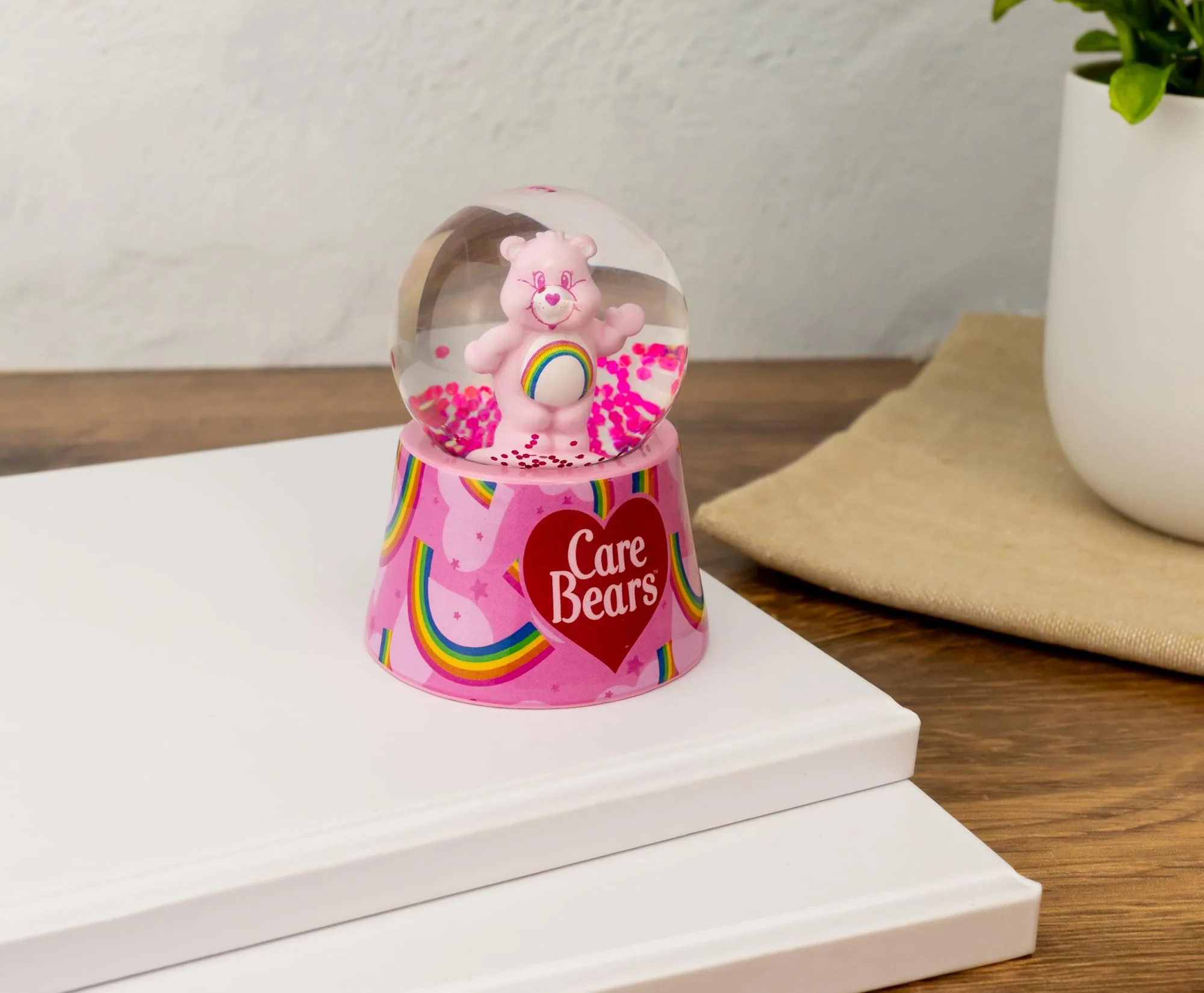 Care Bears Cheer Bear Mini Light-Up Snow Globe | 3 Inches Tall - Image 5