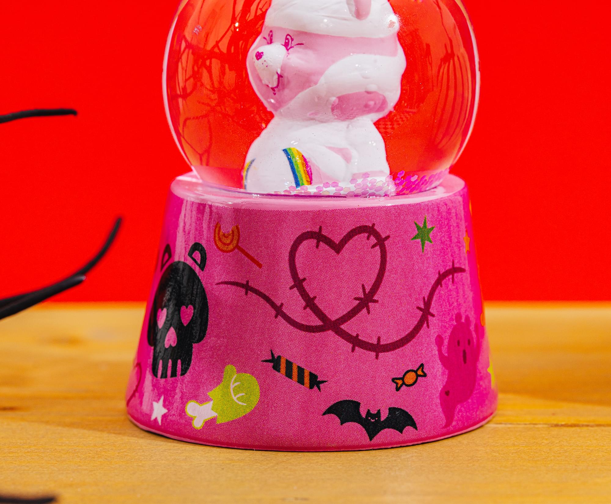 Care Bears Cheer Bear Mummy 3-Inch Mini Light-Up Snow Globe - Image 8